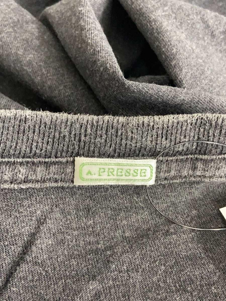 A.PRESSE Gray Cotton Light Weight T-shirt Size US M / EU 48-50 / 2 - 3 Thumbnail