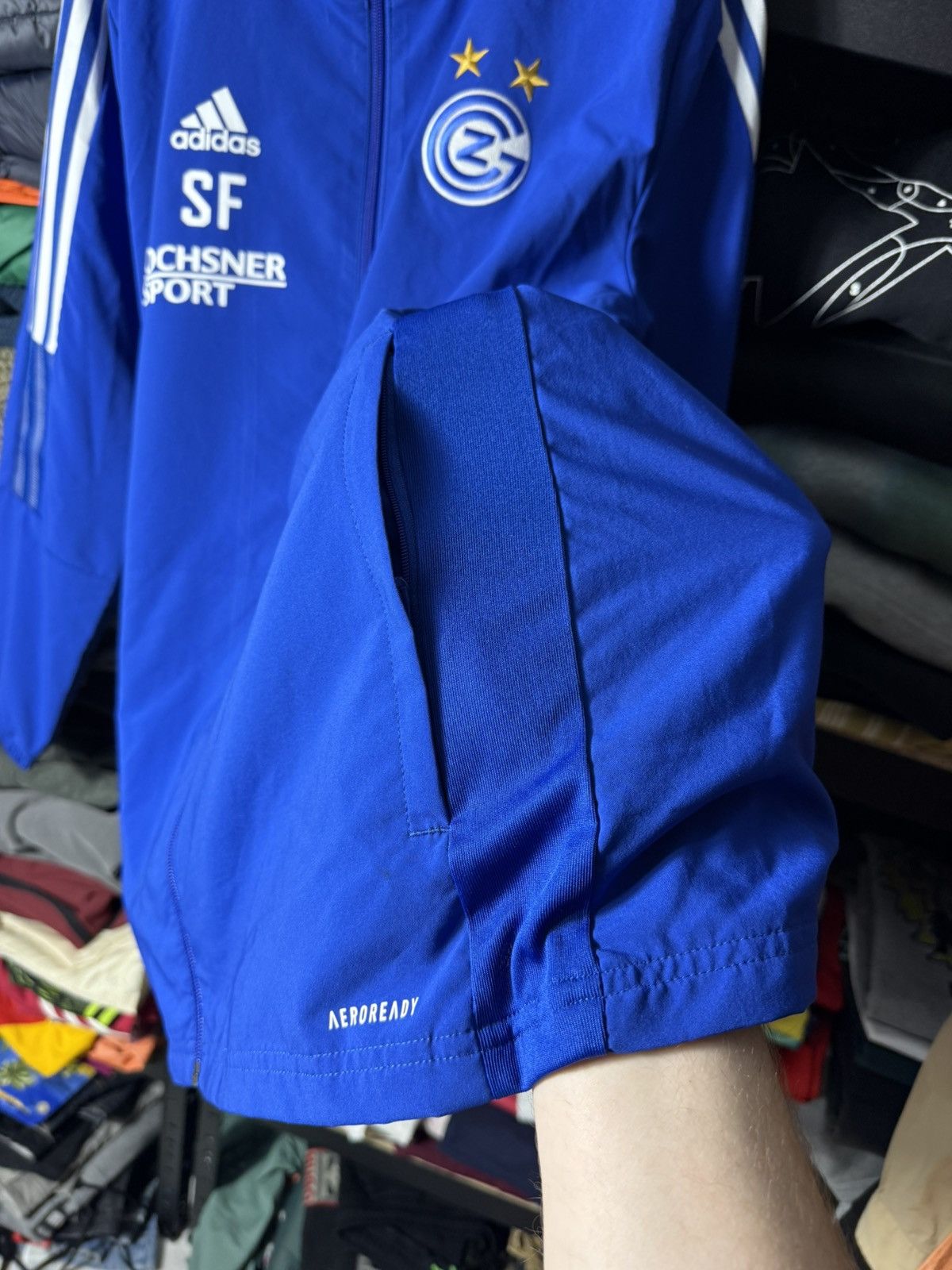 Adidas Adidas Grasshopper Zurich Jacket Blue Football Soccer Zip Size US M / EU 48-50 / 2 - 5 Thumbnail