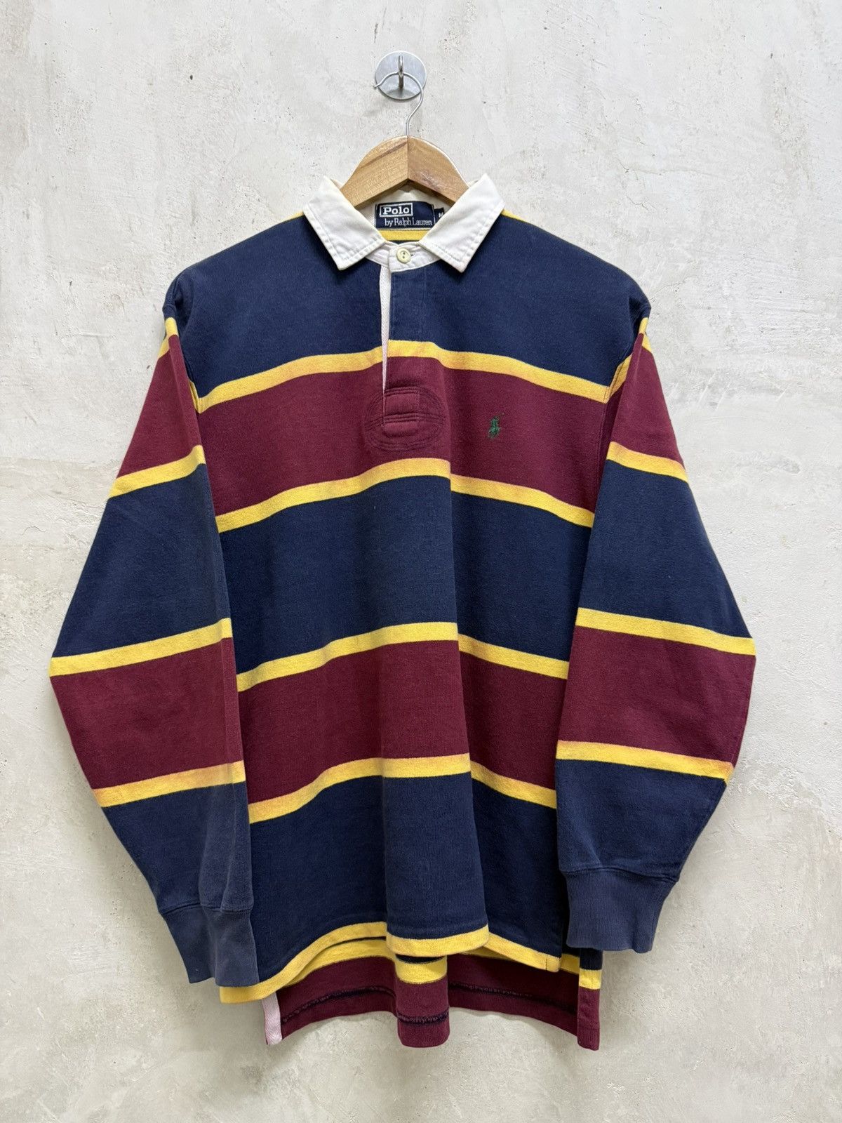 Vintage Polo Ralph Lauren Rugby Long Sleeve Shirt Striped