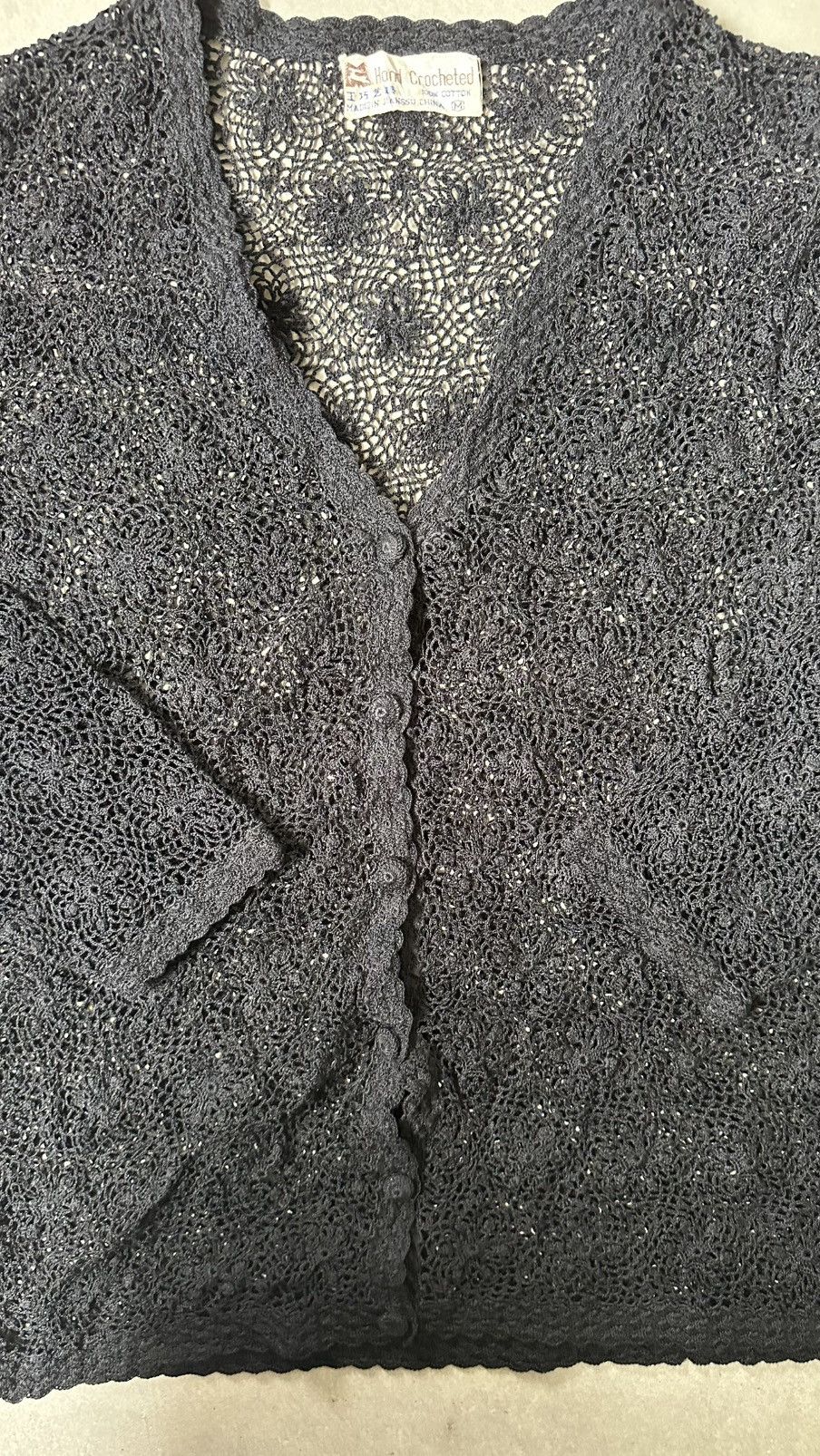 Vintage HAND CROCHETED OUTERWEAR Size US M / EU 48-50 / 2 - 2 Thumbnail