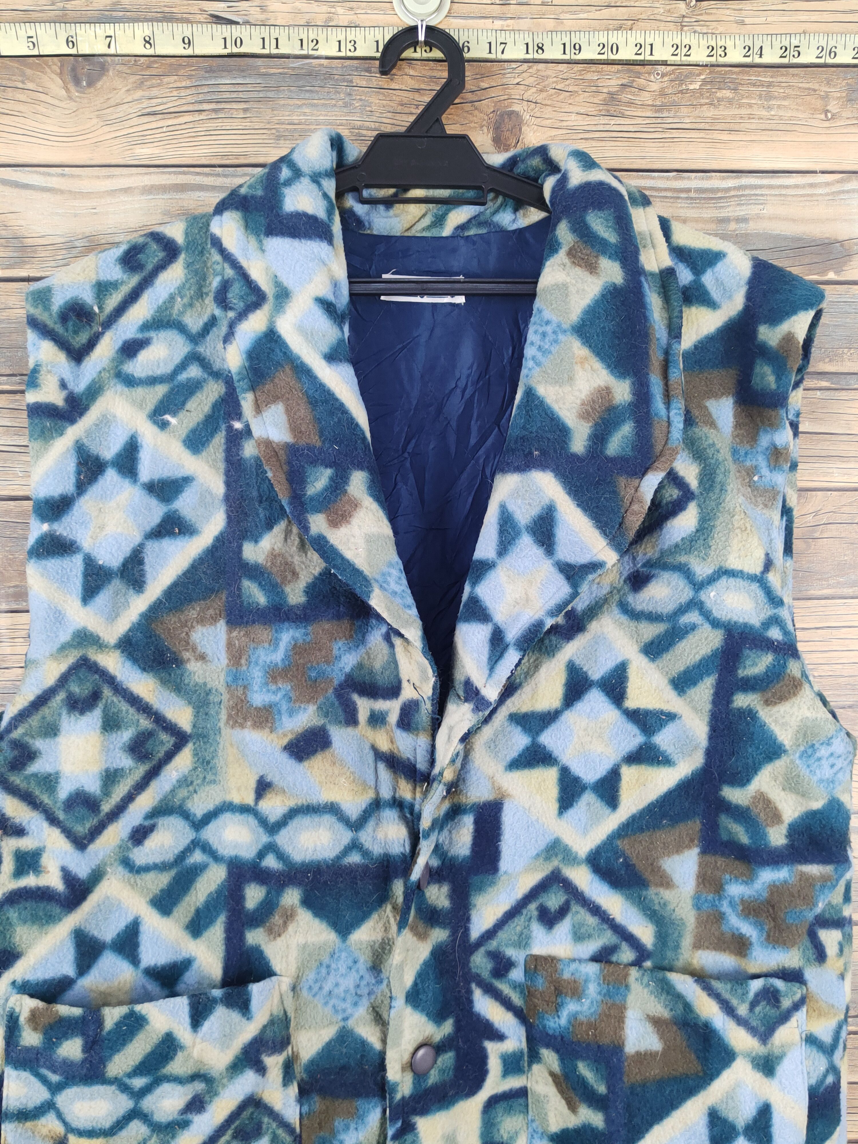 Japanese Brand × Vintage Milky Way Blue Green Wool Vests Size US L / EU 52-54 / 3 - 2 Thumbnail