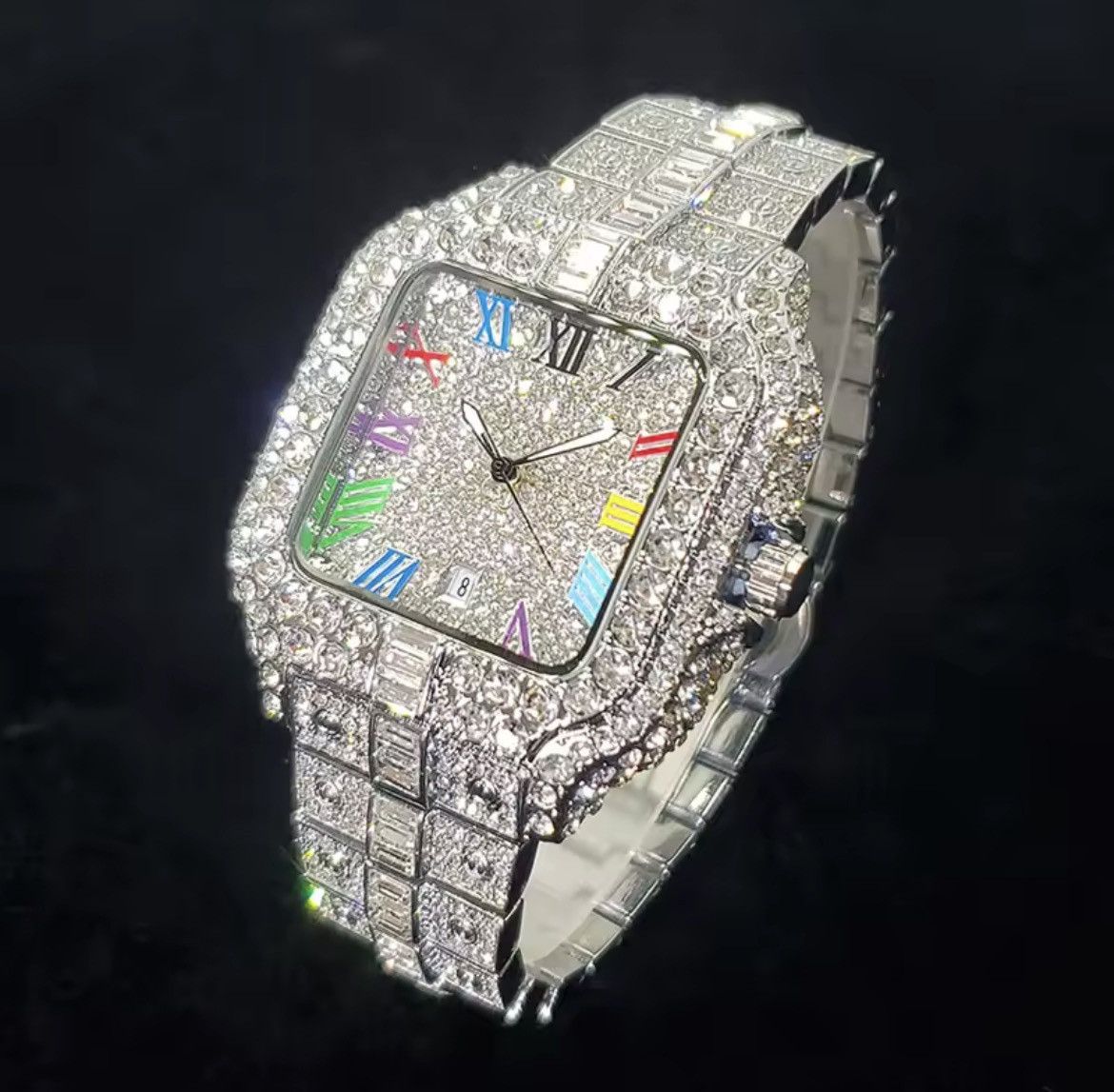 Other Luxury Diamond Watch Men Size 34 - 2 Thumbnail