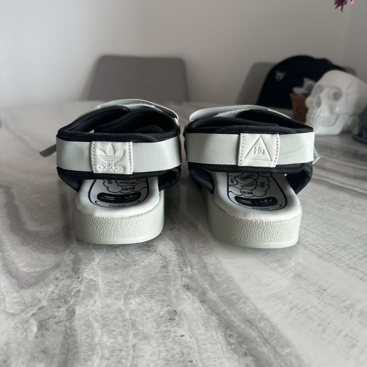 Adidas × Pharrell Adidas x Pharrell Williams Adilette 2.0 Halo Green Sandals Size US 10 / EU 43 - 6 Thumbnail