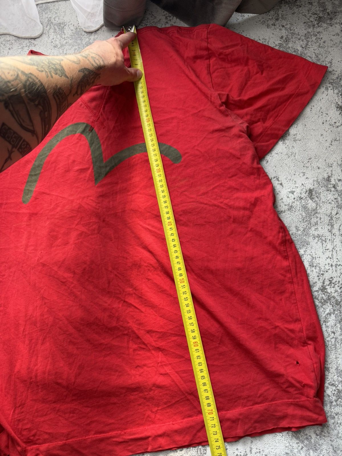 Evisu × Japanese Brand Evisu Vintage Logo Red T-Shirt Size US XXL / EU 58 / 5 - 11 Thumbnail