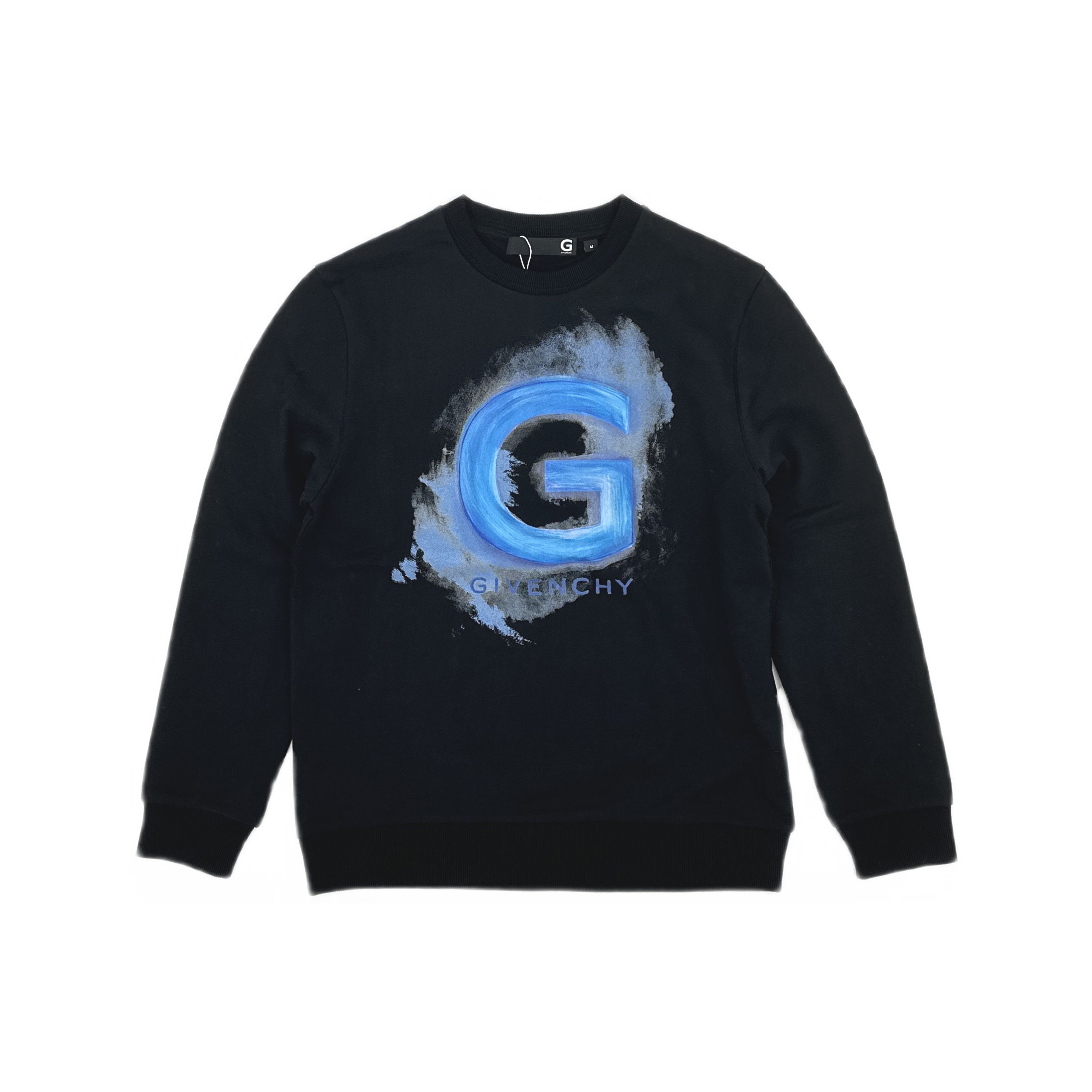 Givenchy Givenchy Brush Logo Sweatshirt Black M Size US M / EU 48-50 / 2 - 1 Thumbnail