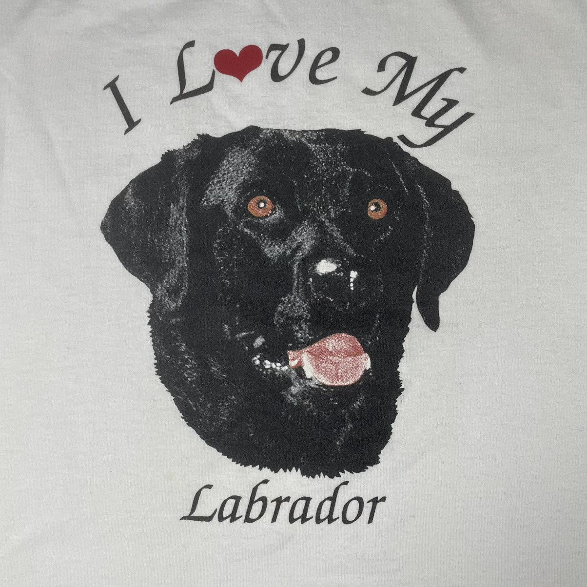 Jerzees “I love My Labrador” Vintage 90s Tshirt Size US S / EU 44-46 / 1 - 2 Thumbnail