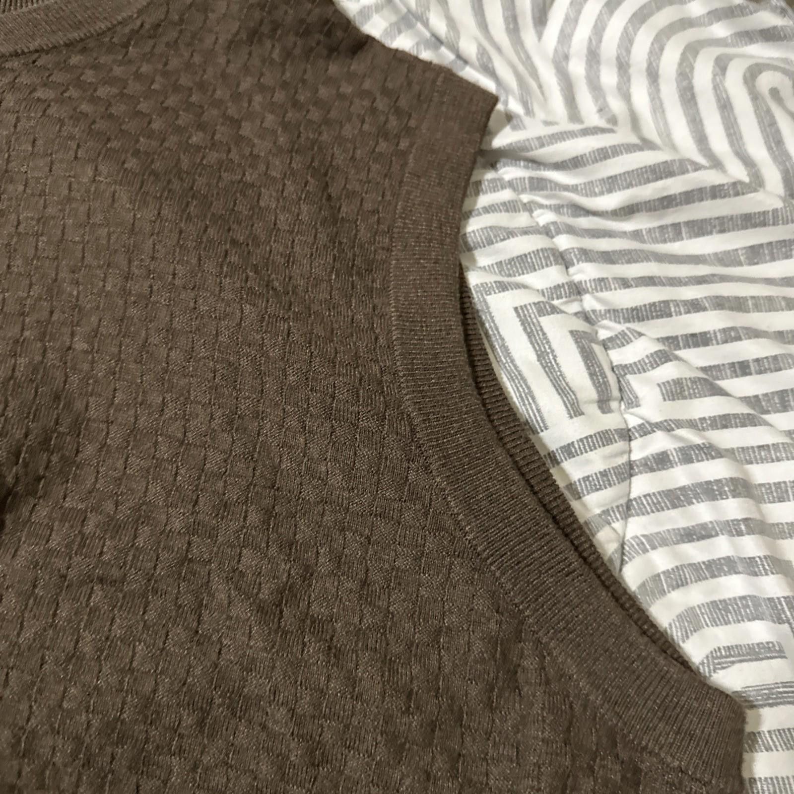 Roundtree & Yorke Roundtree and Yorke Men's brown Sweater Vest Cotton 2XL Size US XXL / EU 58 / 5 - 3 Thumbnail