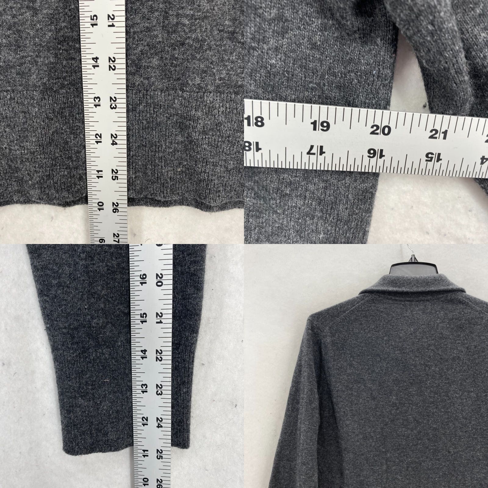 Banana Republic Banana Republic Merino Wool Mock Neck Sweater Mens Medium Gray Pocket Button Snap Up Pullover Casual Classic Preppy Size US M / EU 48-50 / 2 - 8 Thumbnail