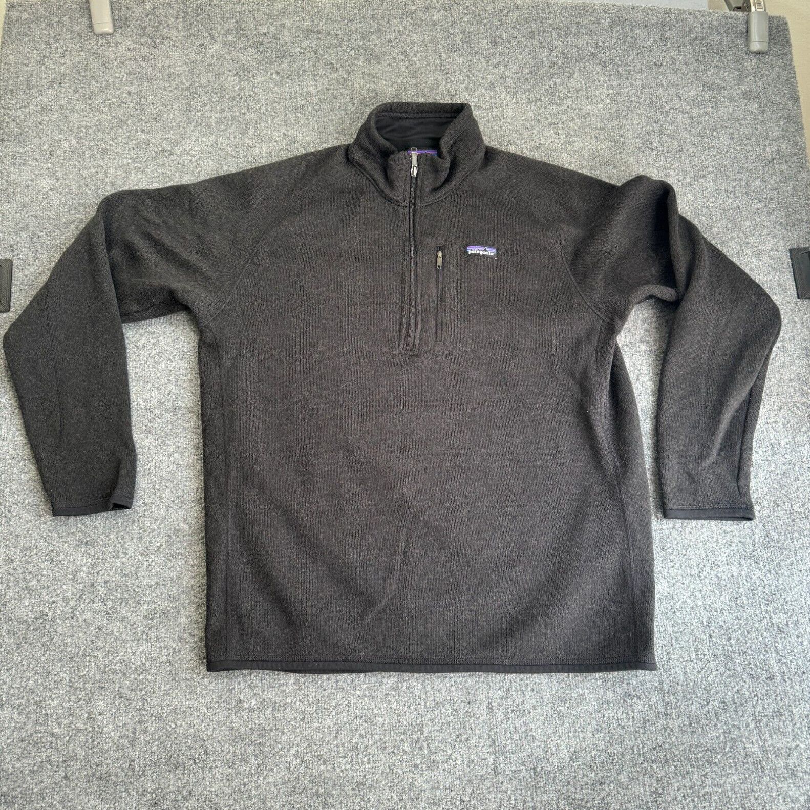 image of Patagonia Jacket Men XL Black Performance Better Sweater 1/2 Zip Fleece in White