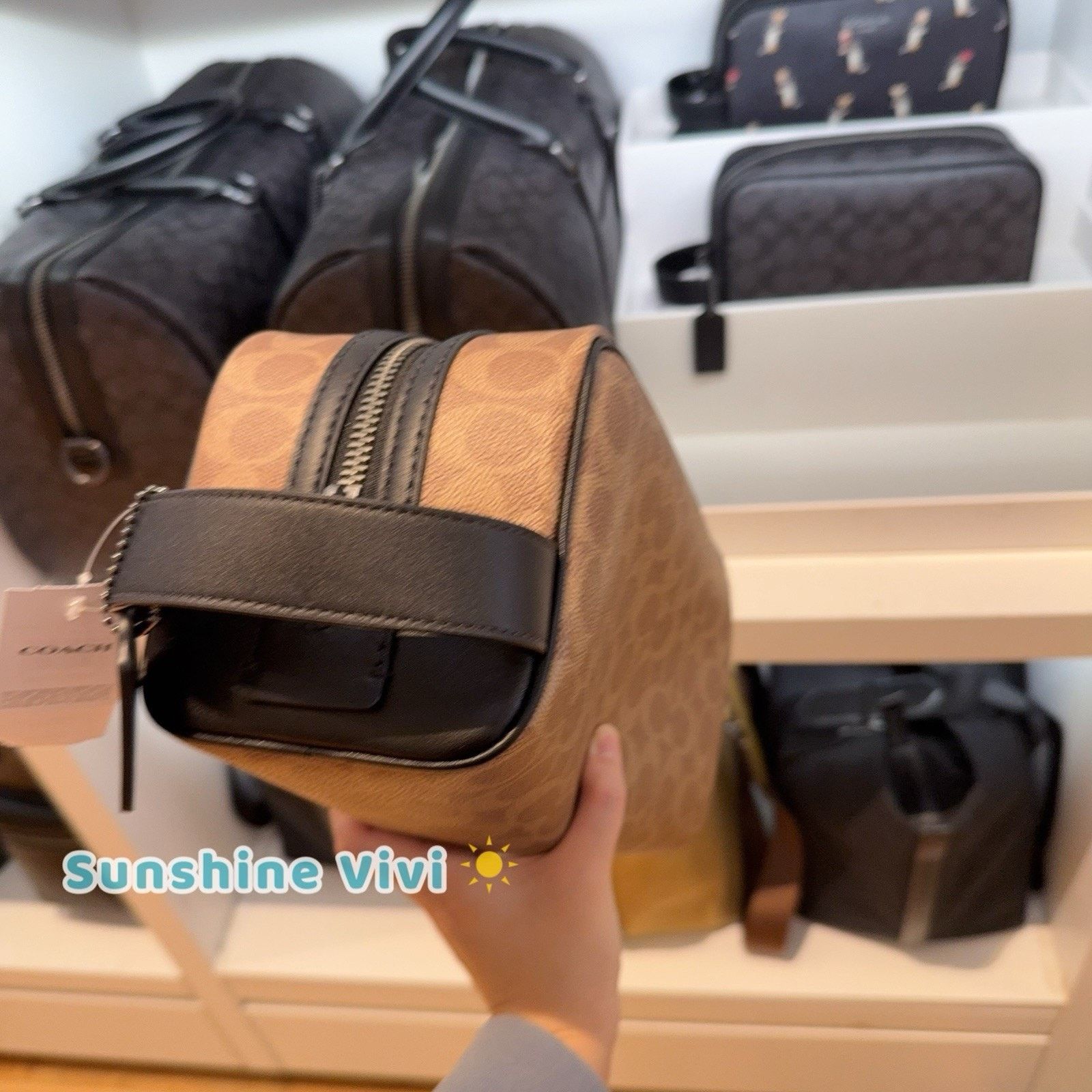 Coach NWT Coach Large Travel KitIn Signature Canvas Gunmetal CAR19 Size ONE SIZE - 2 Thumbnail
