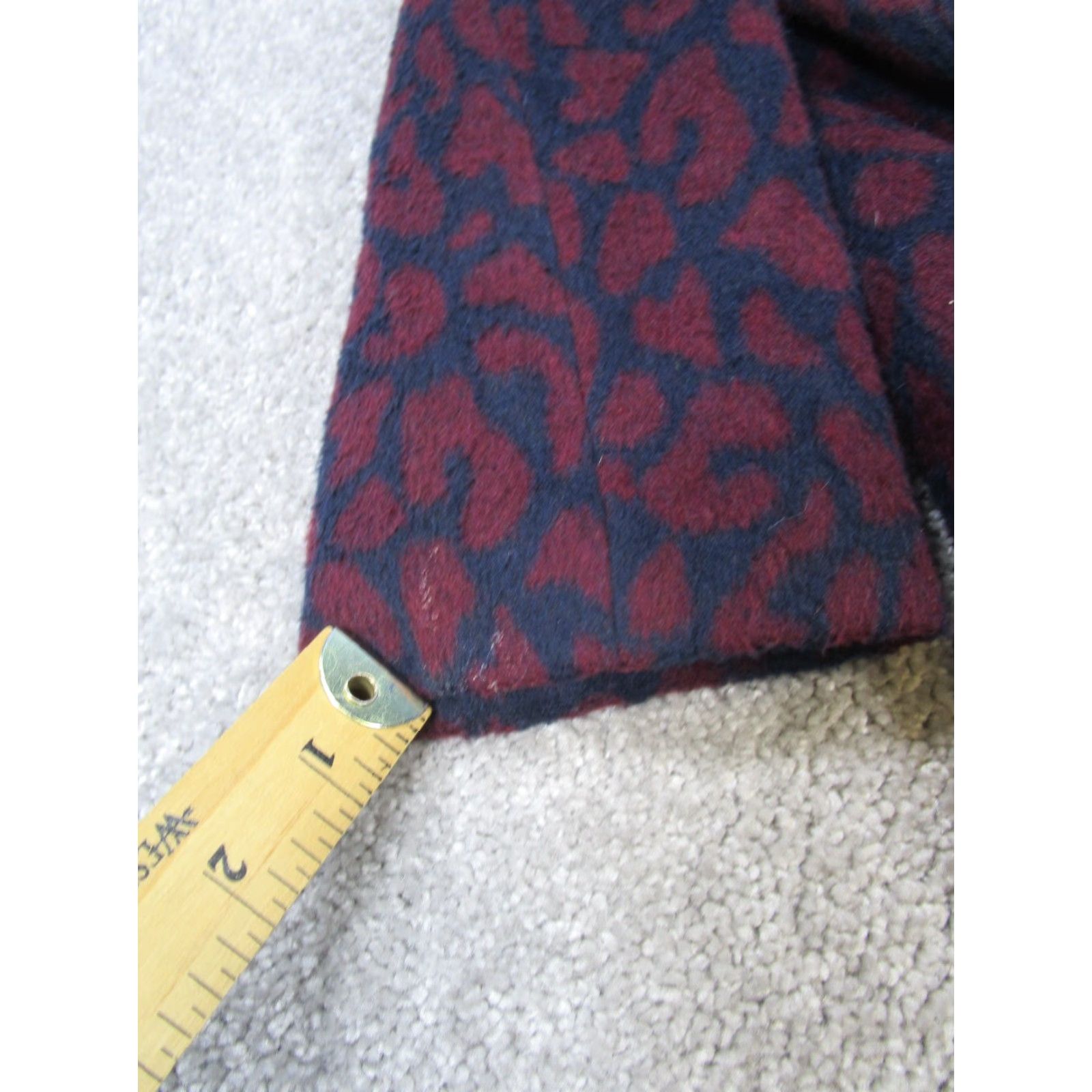 Loft Loft Overcoat Womens Medium Blue Polka Dot Long Sleeve Coat Button Closure Regular Fit Polyester Lining Coat Womens M Blue 90s? Size M / US 6-8 / IT 42-44 - 5 Thumbnail