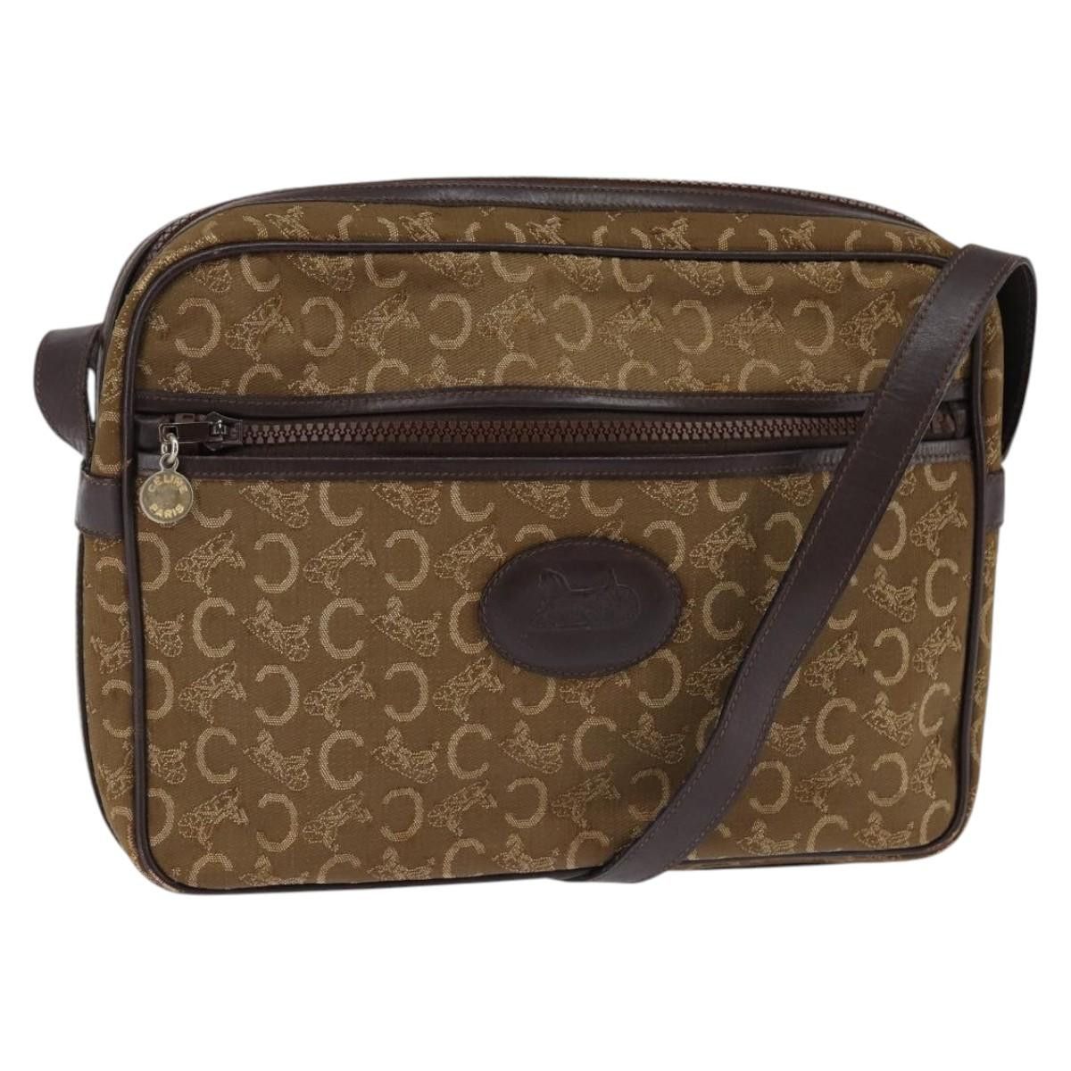 Celine CELINE C Sulky Shoulder Bag Canvas Brown Gold Size ONE SIZE - 1 Thumbnail