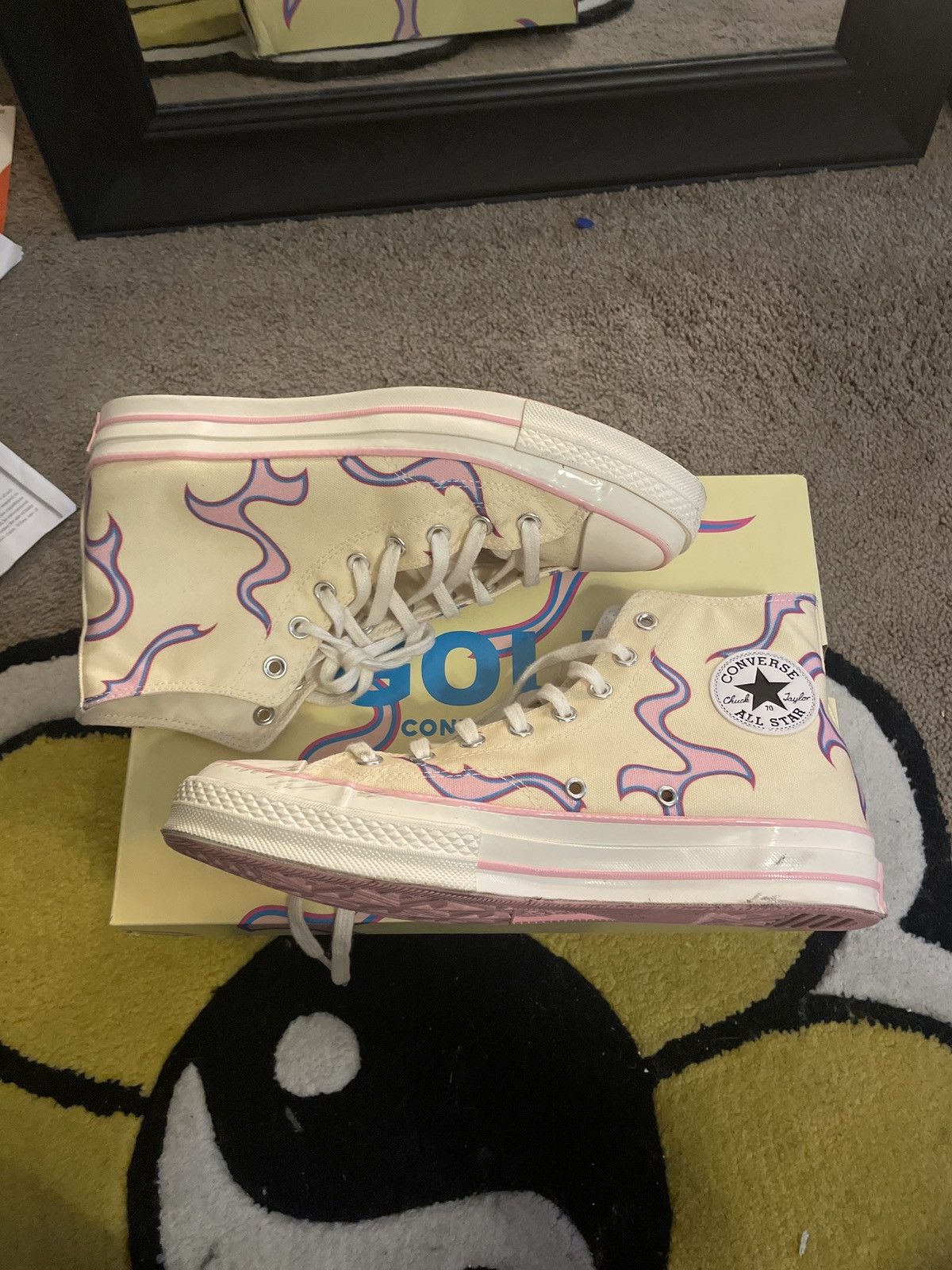 golf wang pink flame converse