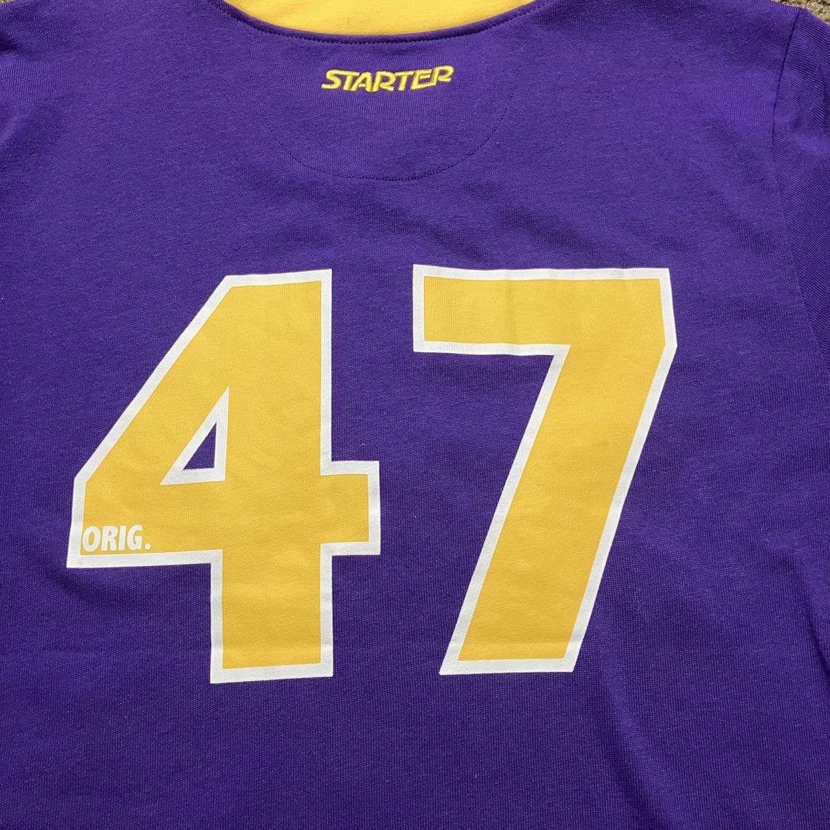 NBA × Starter STARTER Los Angeles Lakers Baseball Style Jersey NWT Size US L / EU 52-54 / 3 - 4 Thumbnail