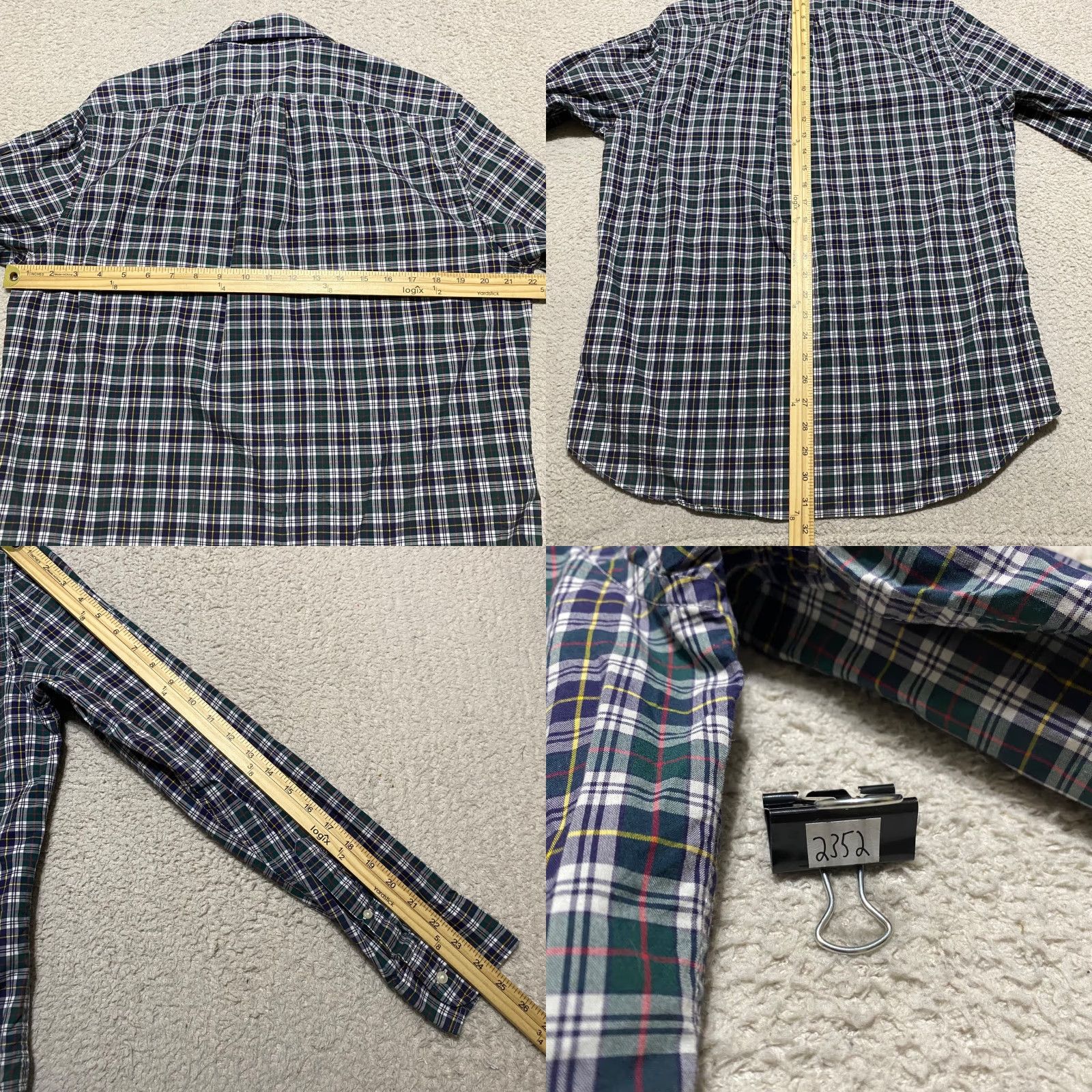 J.Crew J.CREW Mens Shirt Multicolor Plaid Long Sleeve Button-Down 100% Cotton M Adult Medium Regular Cotton Versatile Classic Mens Size US M / EU 48-50 / 2 - 8 Thumbnail