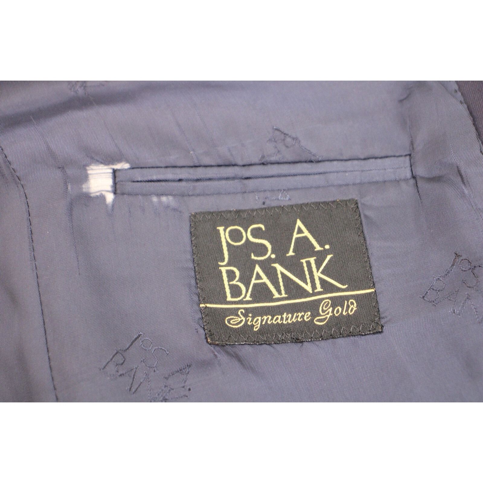 Jos. A. Bank Jos A Bank Blazer Mens 42 Navy Blue Signature Gold Wool Size 42S - 4 Thumbnail