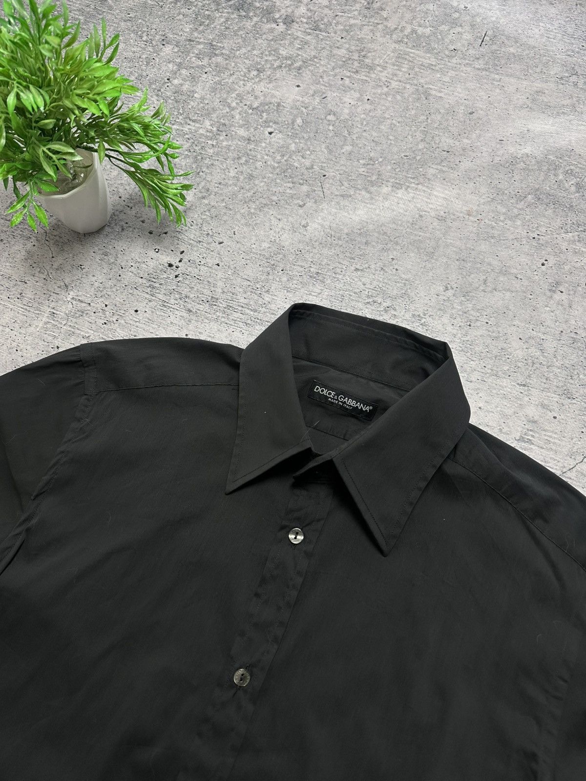 Vintage Dolce Gabbana Button Ups Lux Classic Shirt in Black, Men's (Size M) — image 4 of 6