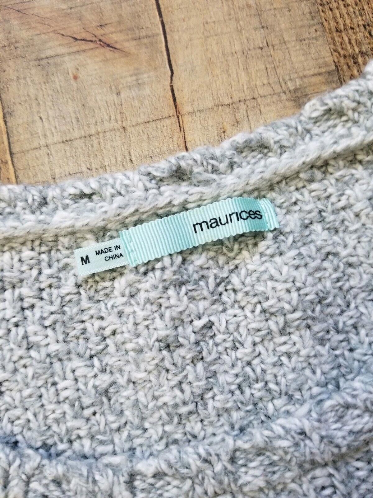 Designer Maurices Sweater Dress Medium Light Grey Long Slouchy Size M / US 6-8 / IT 42-44 - 3 Thumbnail
