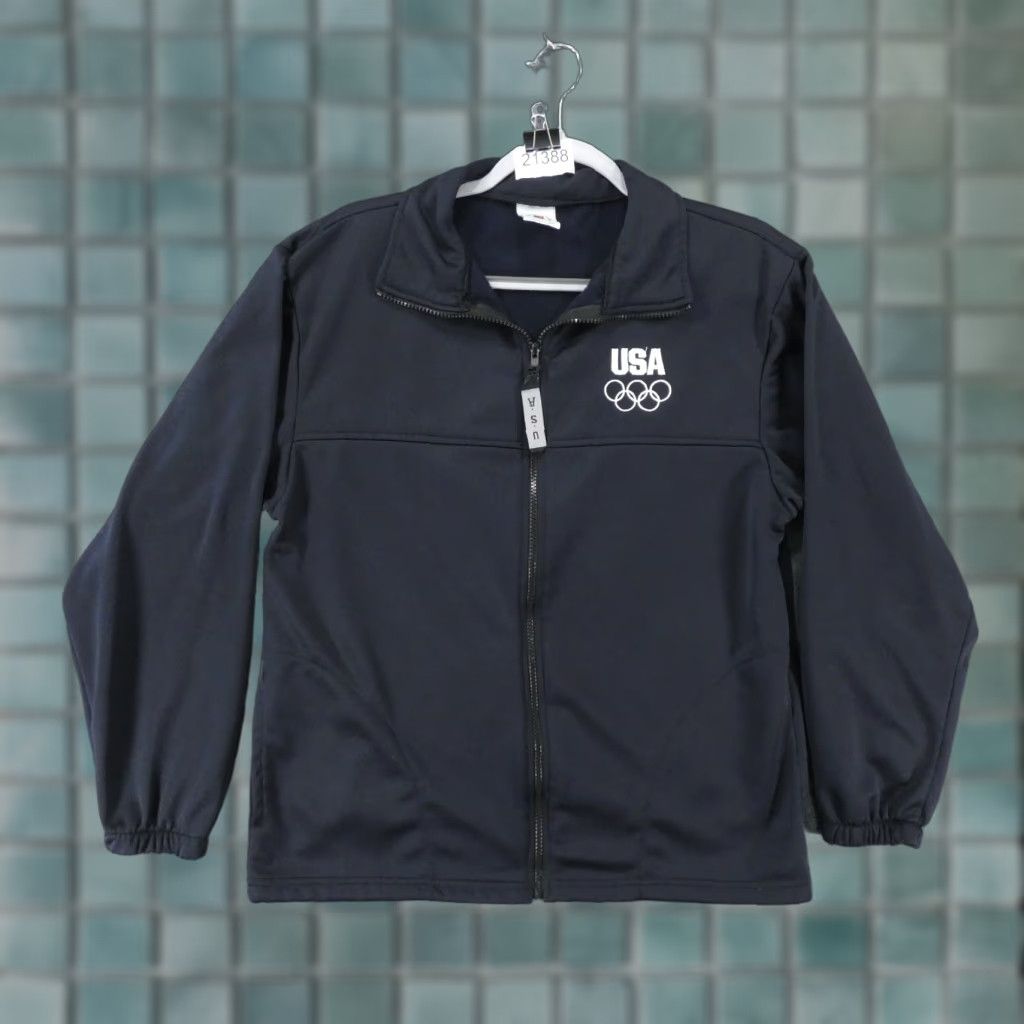 Logo 7 USA Olympic Committee Jacket Mens Medium Navy Zip Up Fleece Logo ...