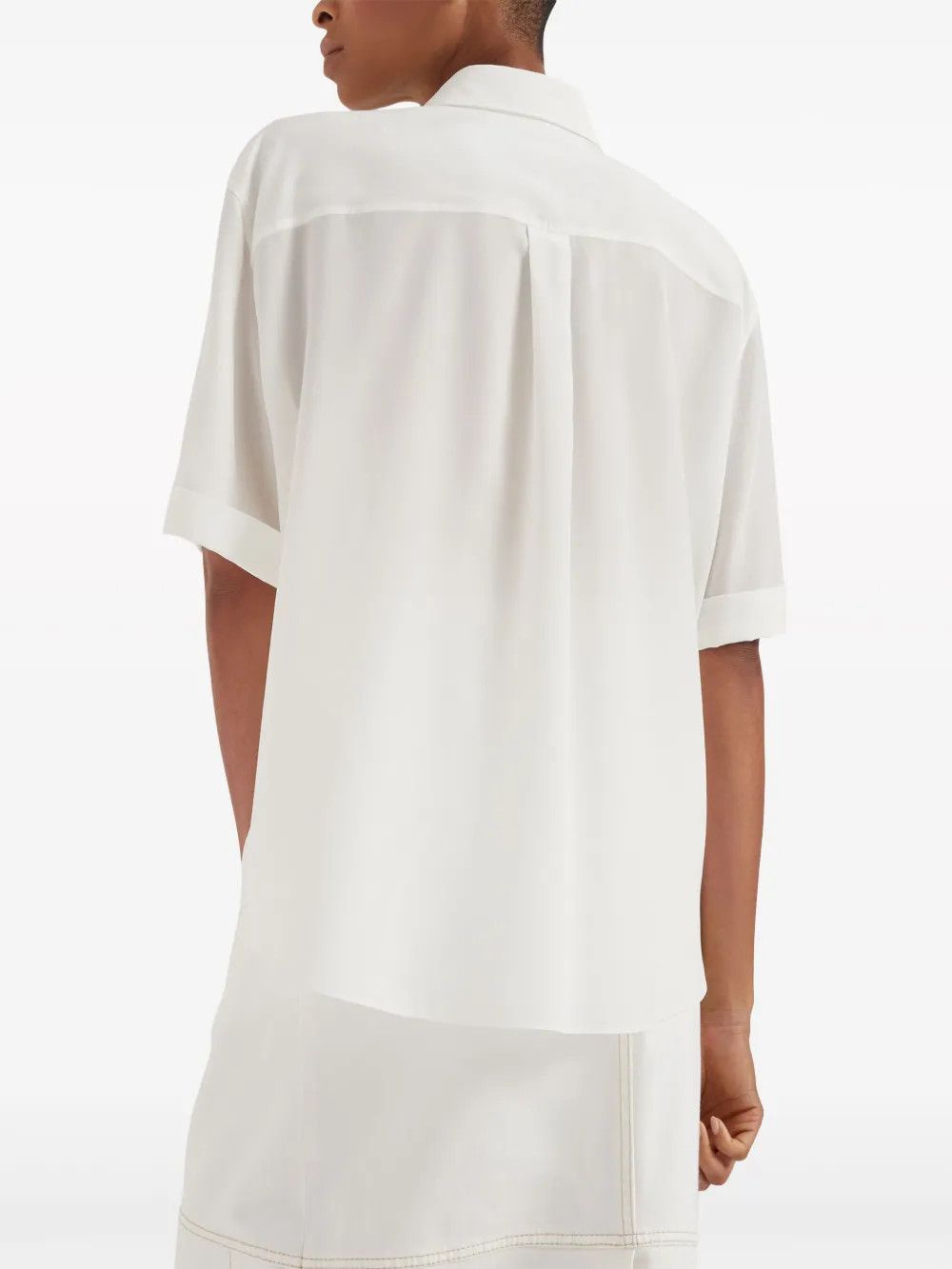 Brunello Cucinelli o1w1db10825 Blouse in Light Beige Size L / US 10 / IT 46 - 4 Thumbnail