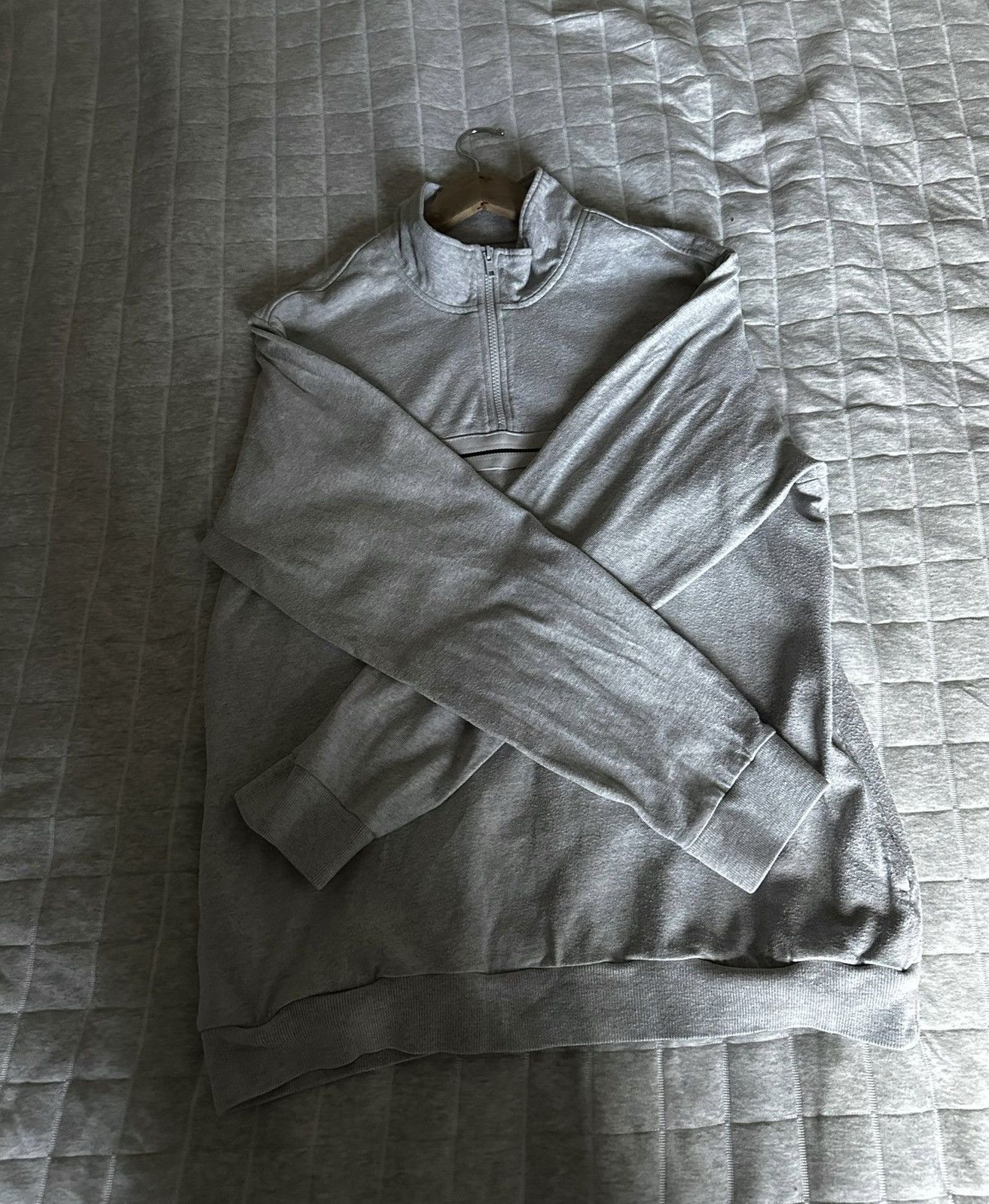 Supreme Supreme Logo Piping Half Zip Sweatshirt Ash Grey Size US L / EU 52-54 / 3 - 3 Thumbnail