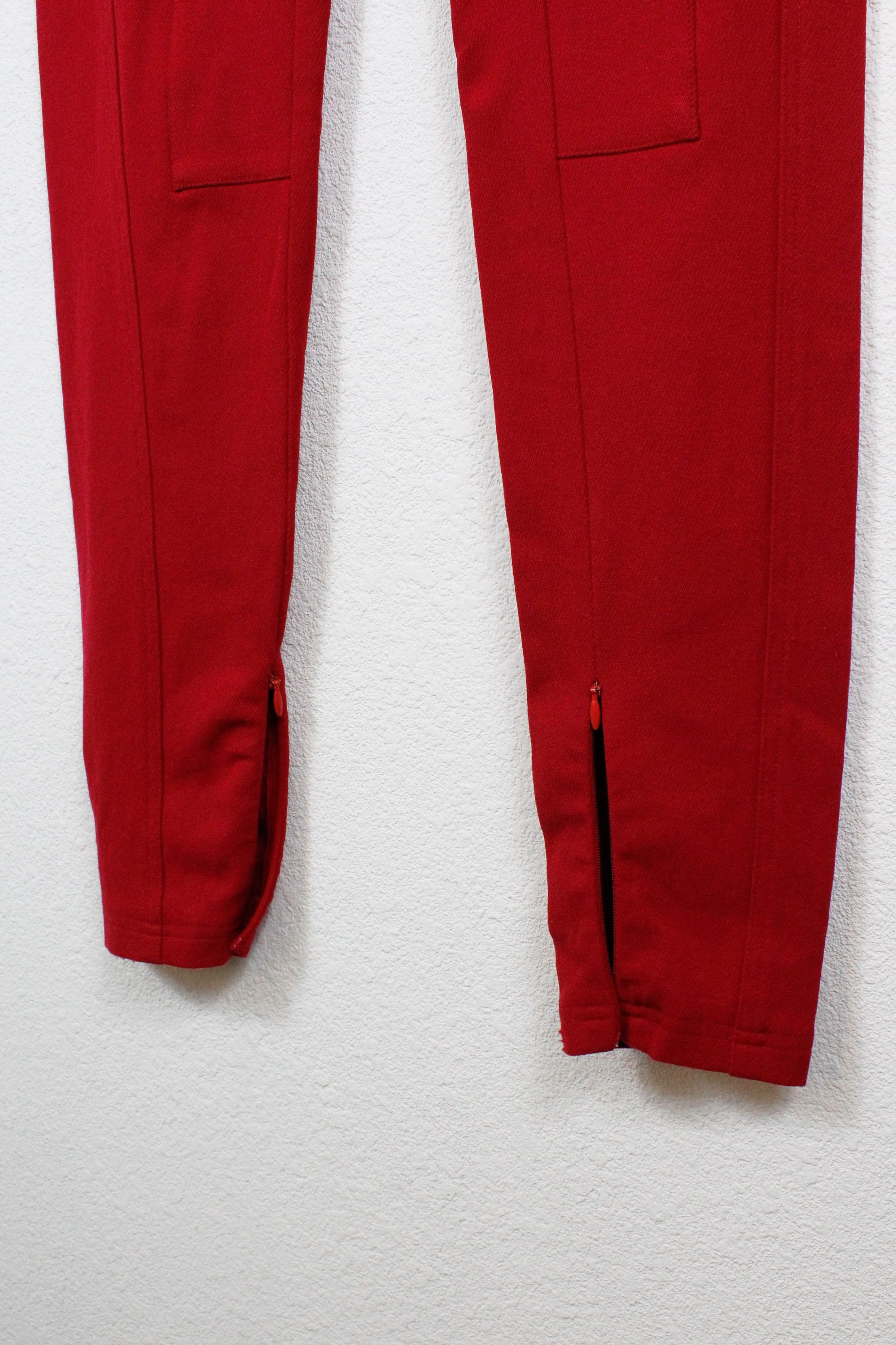Dolce & Gabbana × Vintage Womens Vintage Dolce & Gabbana Red Moto Biker Leggings Pants Size 28" / US 6 / IT 42 - 4 Thumbnail