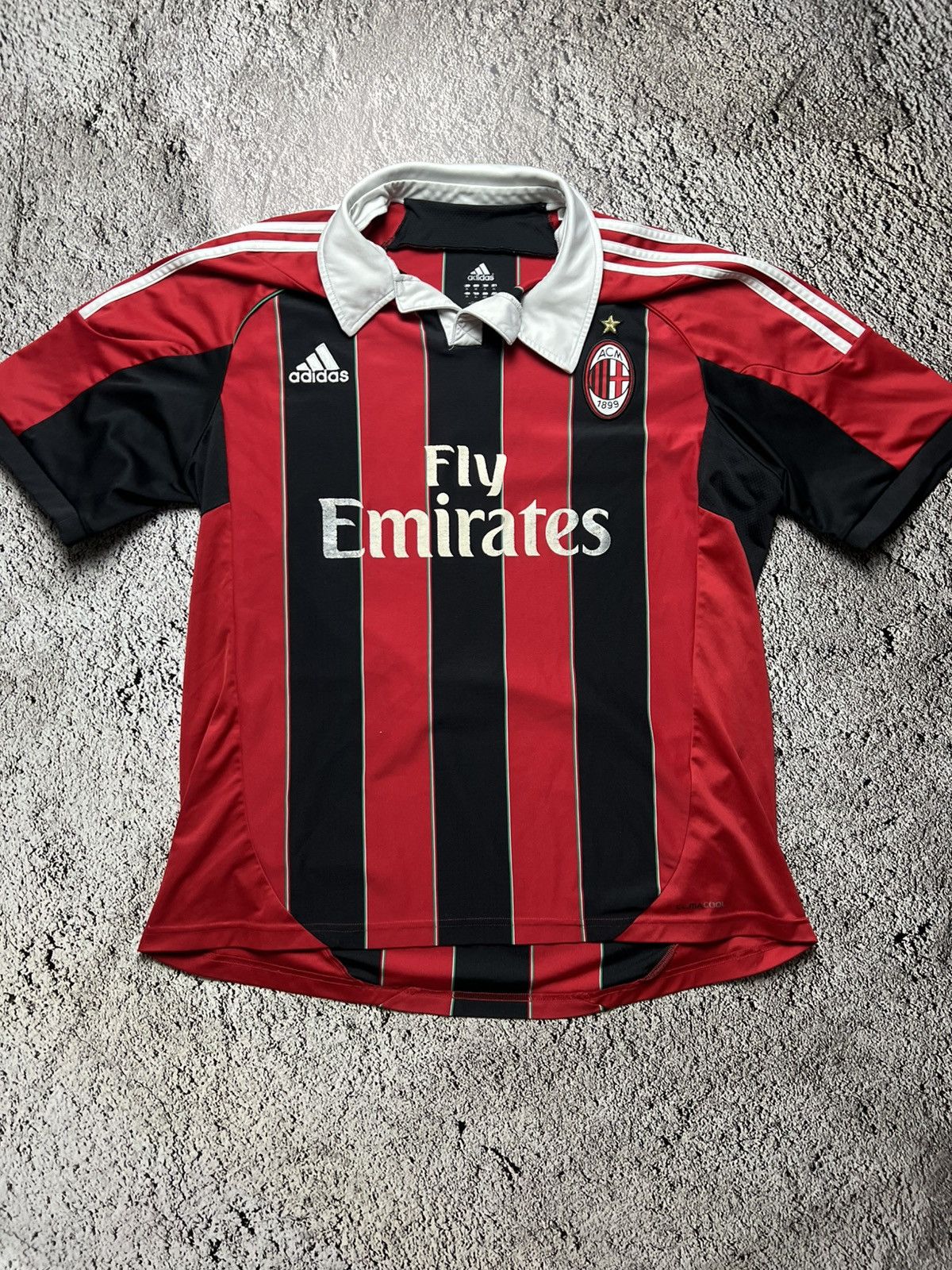 Adidas 2012-2013 ACM Milan adidas football jersey Italy Size US XL / EU 56 / 4 - 1 Thumbnail