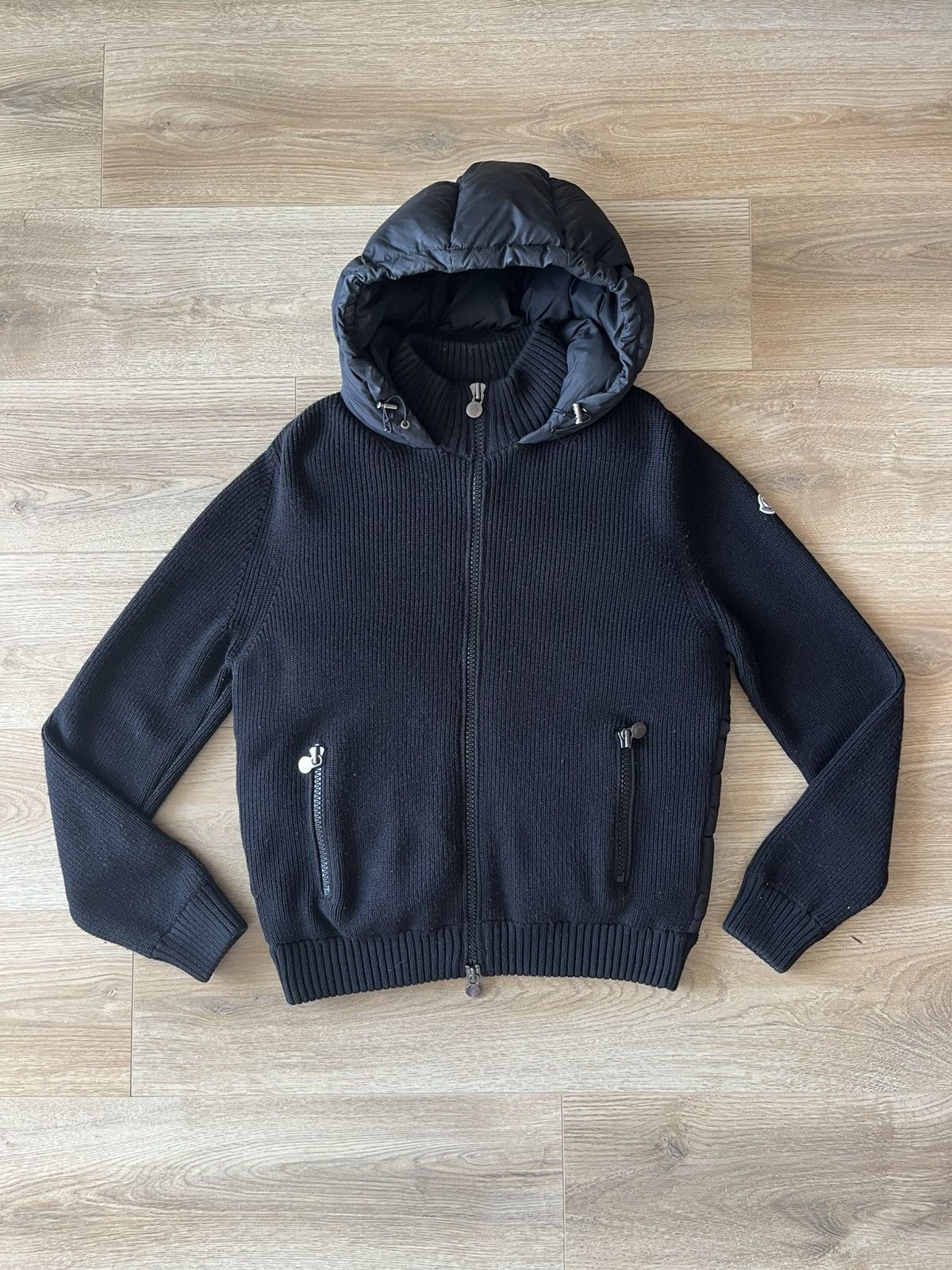 Moncler Moncler bi-material cardigan Size US L / EU 52-54 / 3 - 1 Thumbnail