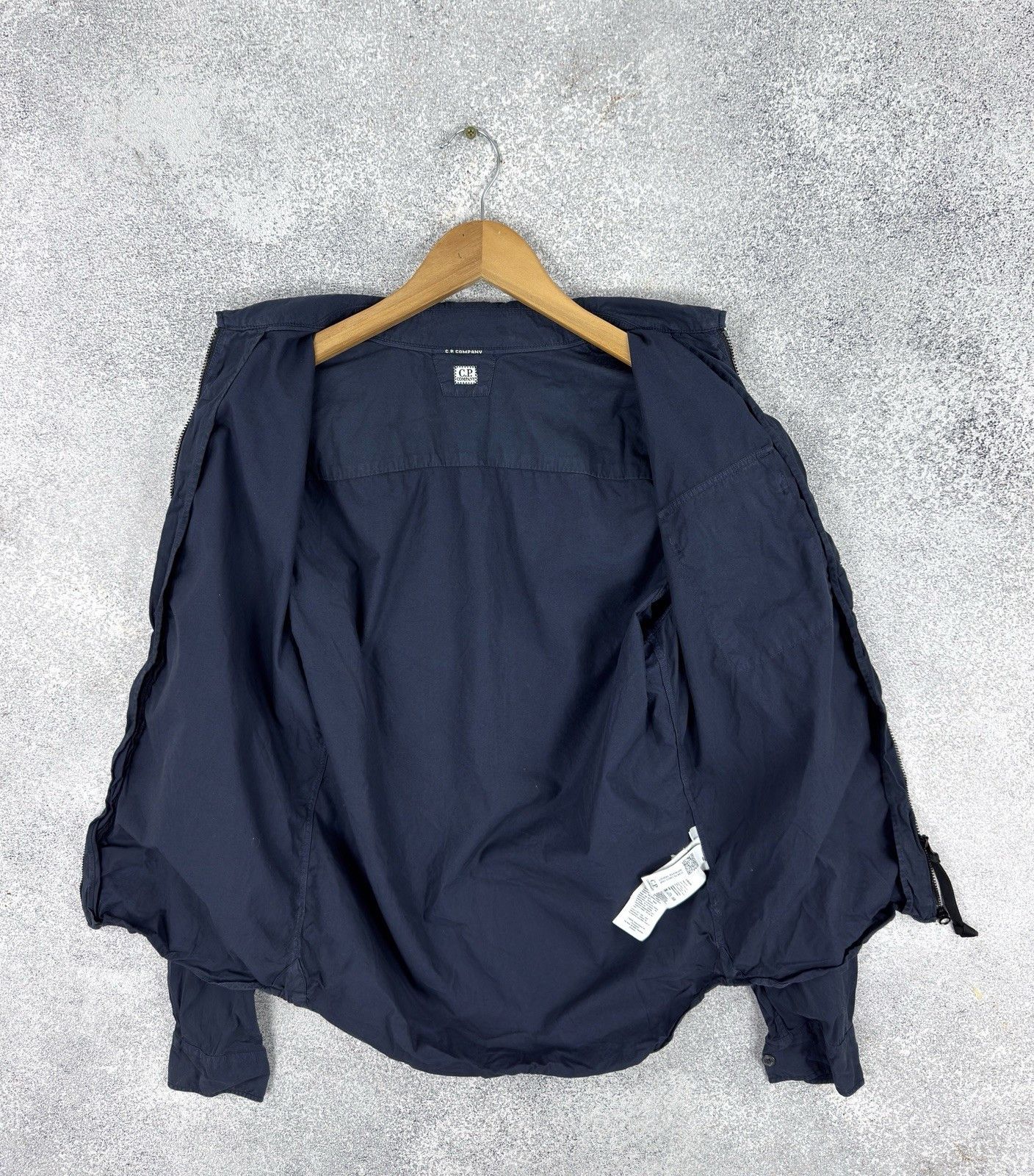 C.P. Company C.P. Company Emerized Gabardine Zipper Navy Shirt Jacket Size US S / EU 44-46 / 1 - 6 Thumbnail