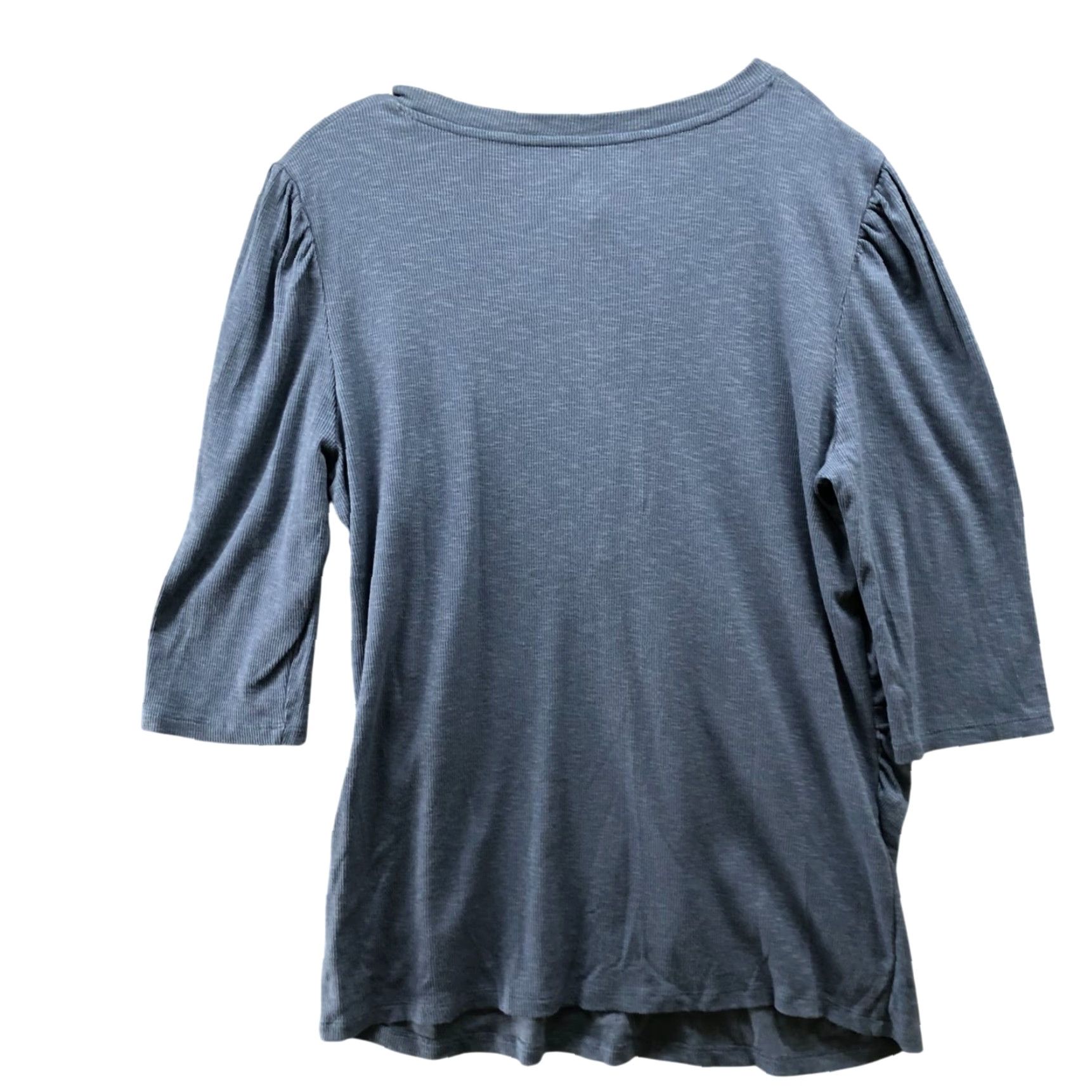 Gap Gap Maternity T Shirt Womens XL Blue Henley 3/4 Sleeve Ribbed Button Size XL / US 12-14 / IT 48-50 - 2 Thumbnail