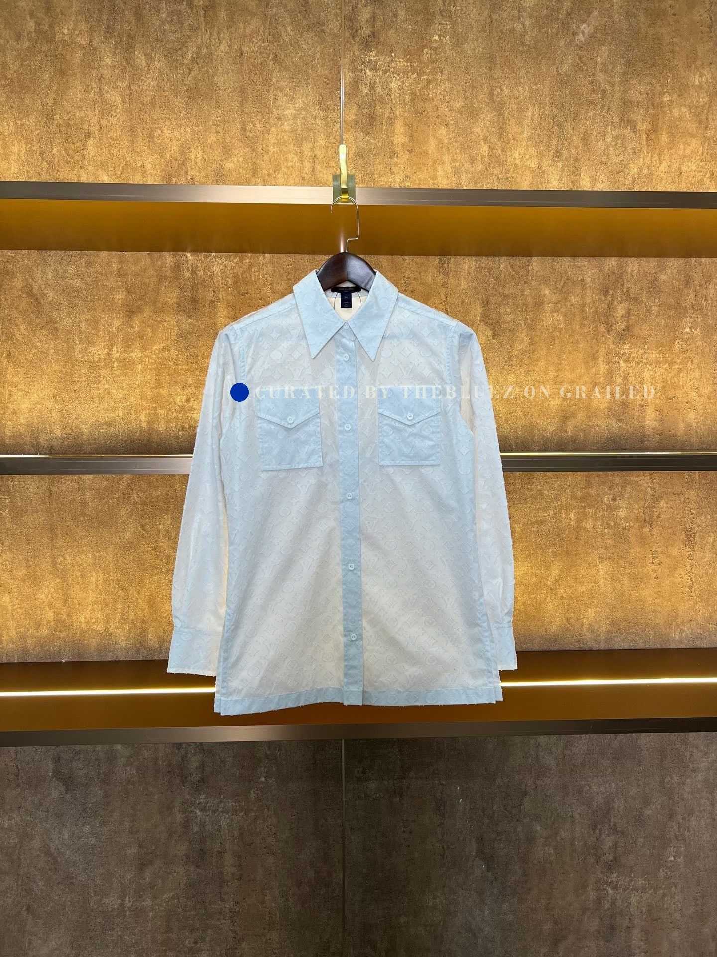 Louis Vuitton Louis Vuitton White Allover Flower Embroidery Shirt Size XS / US 0-2 / IT 36-38 - 1 Thumbnail