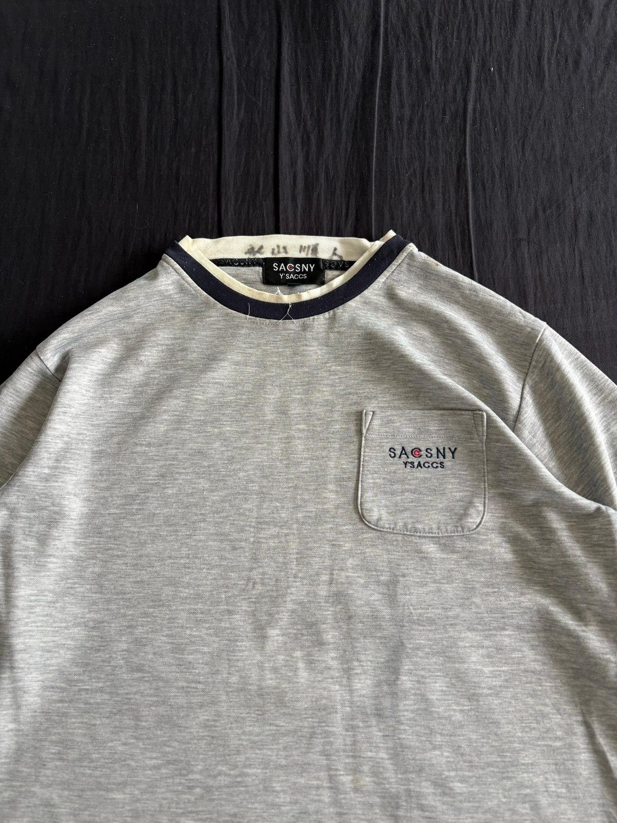 Yohji Yamamoto Vintage 90s Yohji Yamamoto Crewneck Long Sleeve T-shirt Size US M / EU 48-50 / 2 - 3 Thumbnail