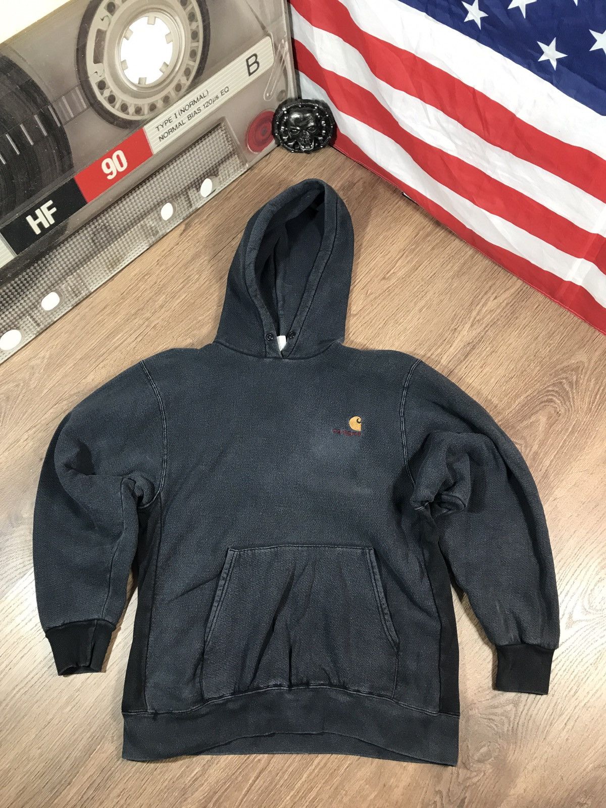 Carhartt × Vintage Vintage Carhartt Hoodie Graphite Size US M / EU 48-50 / 2 - 1 Thumbnail