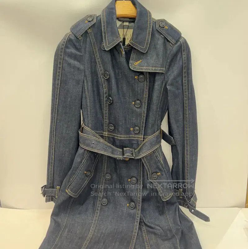 Burberry Burberry Blue Denim Double Breasted Coat. Size XS / US 0-2 / IT 36-38 - 1 Thumbnail