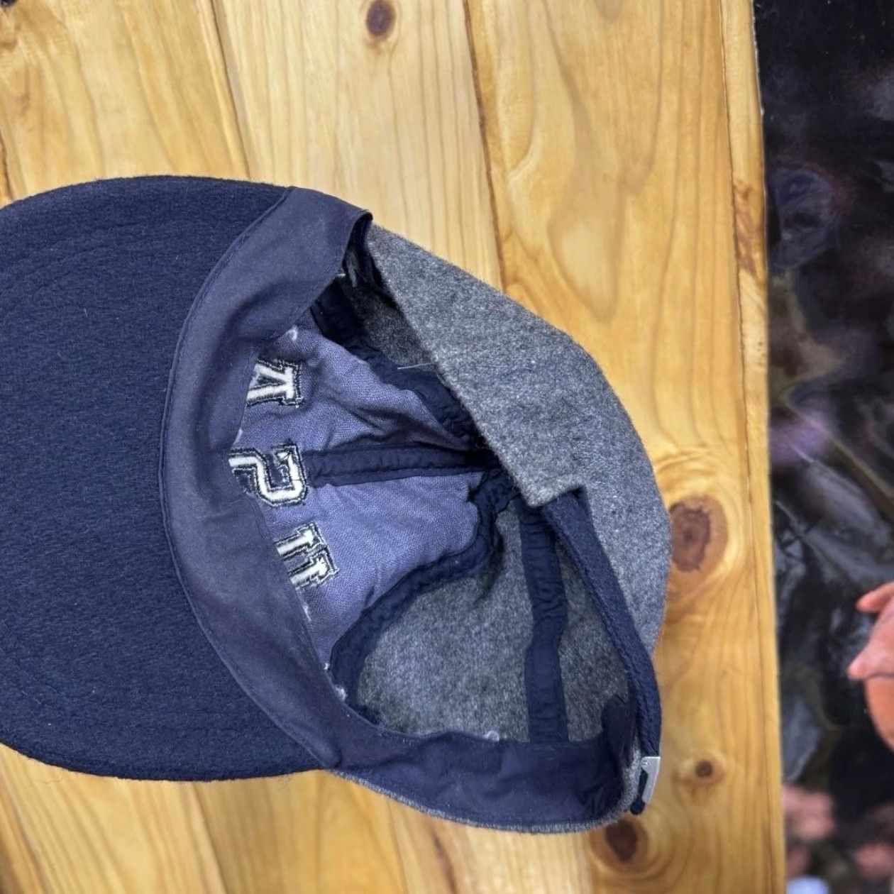 Vintage VINTAGE USA Hat Cap Strap Back Mens Gray Navy Wool Baseball Embroidered Style Size ONE SIZE - 6 Thumbnail
