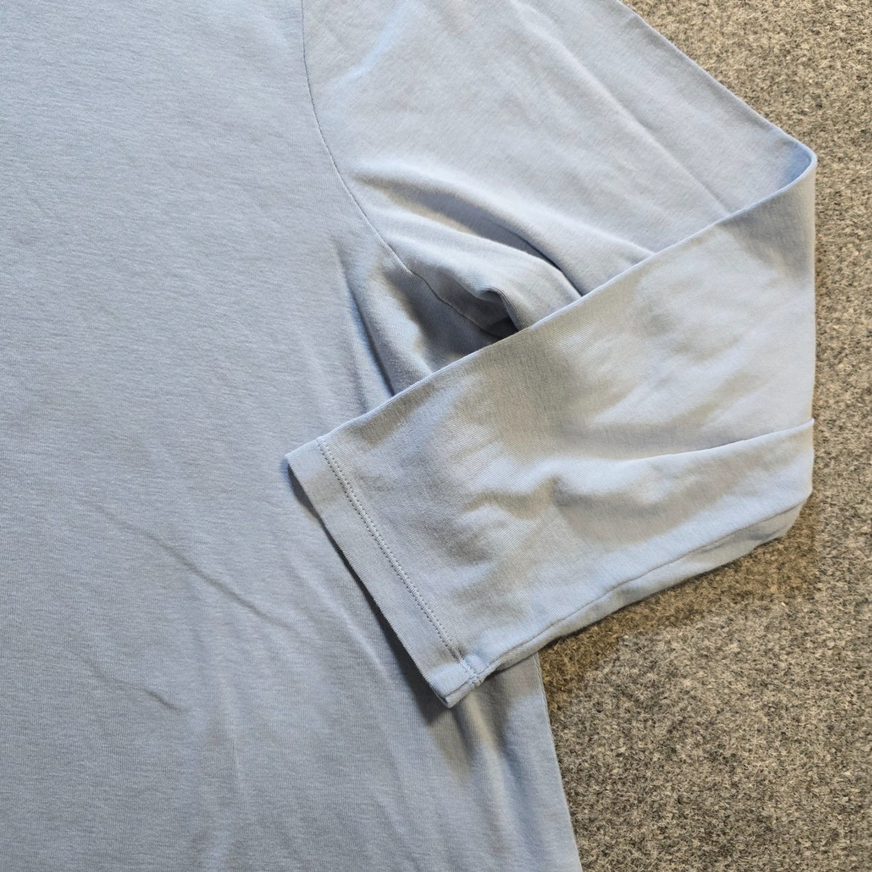 J. Jill J. Jill Shirt Womens 4X Blue Crew Neck Long Sleeve Stretch Casual Basic Size XXL / US 16-18 / IT 52-54 - 3 Thumbnail