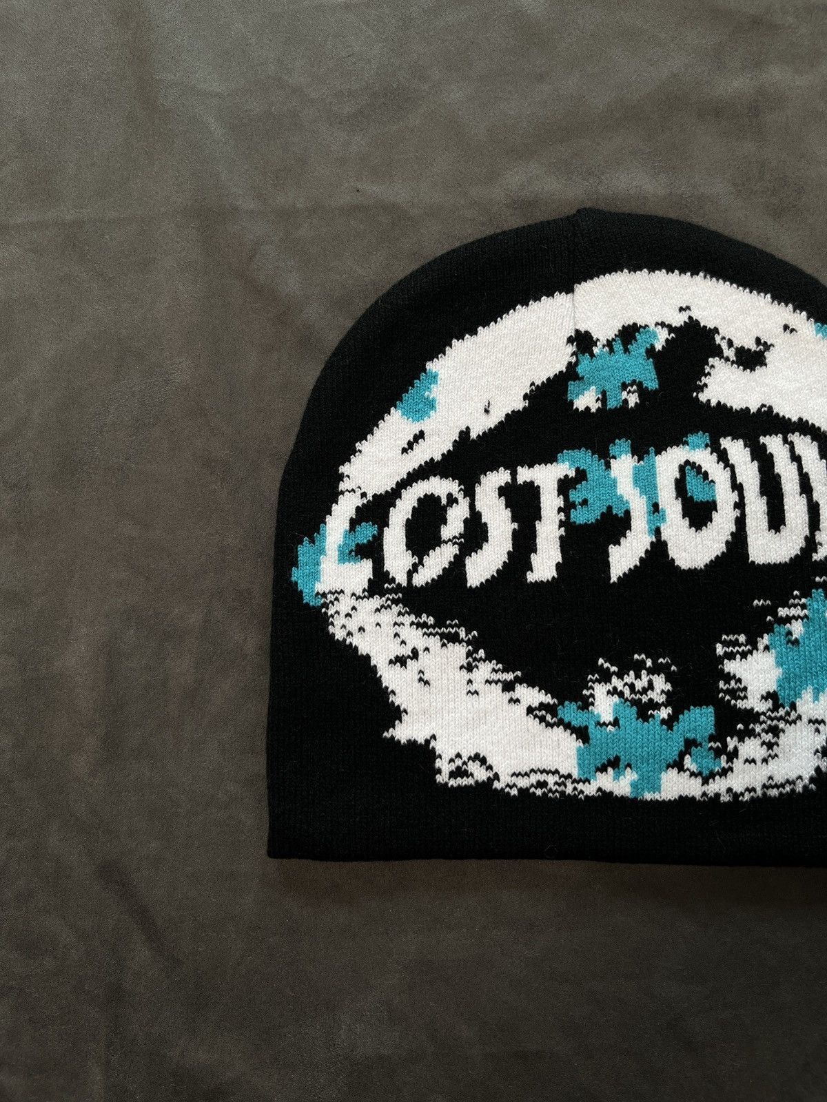 Japanese Brand Deadstock Lost Soulz Graphic No Cuff Black Beanie Hats OS Size ONE SIZE - 3 Thumbnail