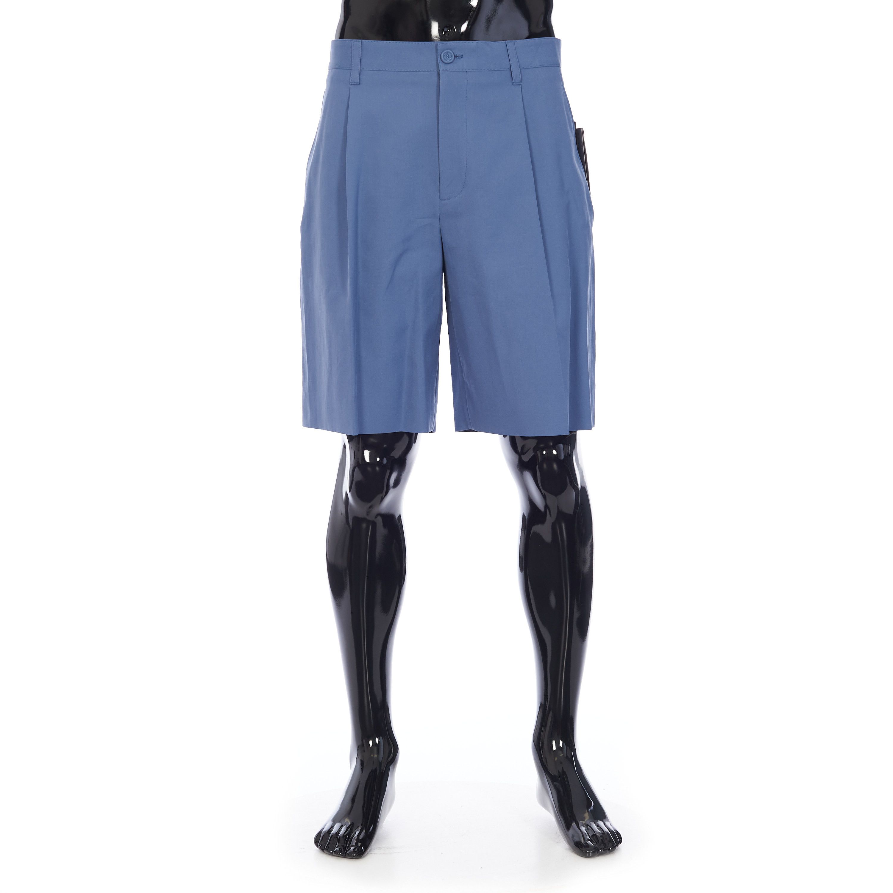 image of Dior Chino Shorts In Blue Cotton Faille, Men's (Size 32)