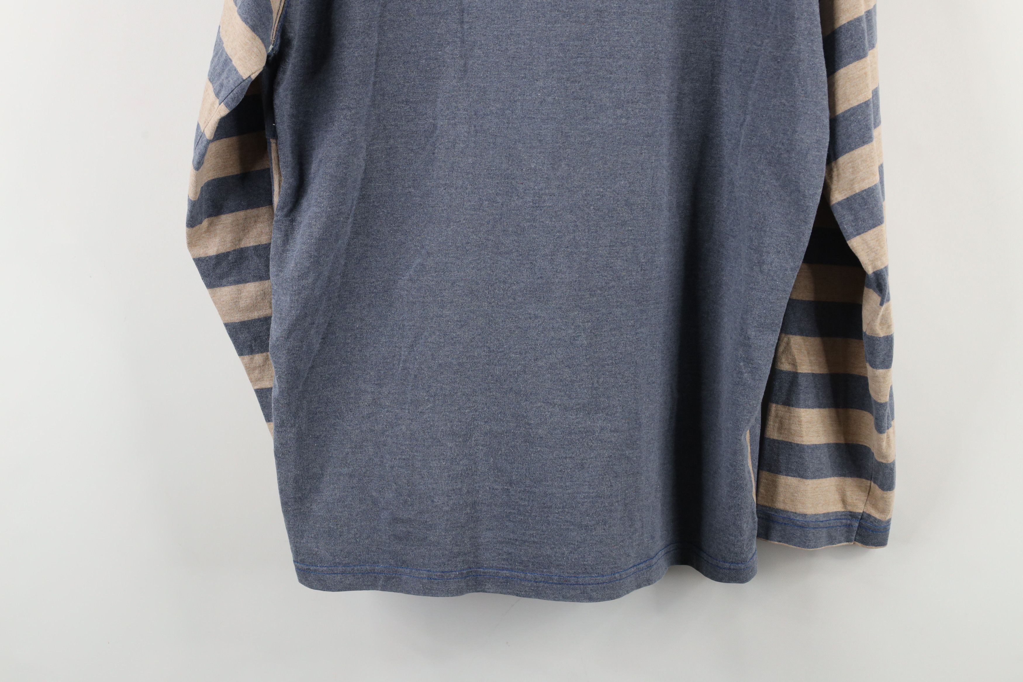 Vintage Vintage 90s Streetwear Striped Block Long Sleeve T-Shirt Size US M / EU 48-50 / 2 - 10 Thumbnail