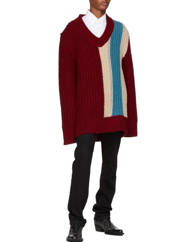 Calvin Klein 205W39NYC Calvin Klein 205W39NYC oversized chunky stripe sweater Size US L / EU 52-54 / 3 - 2 Thumbnail