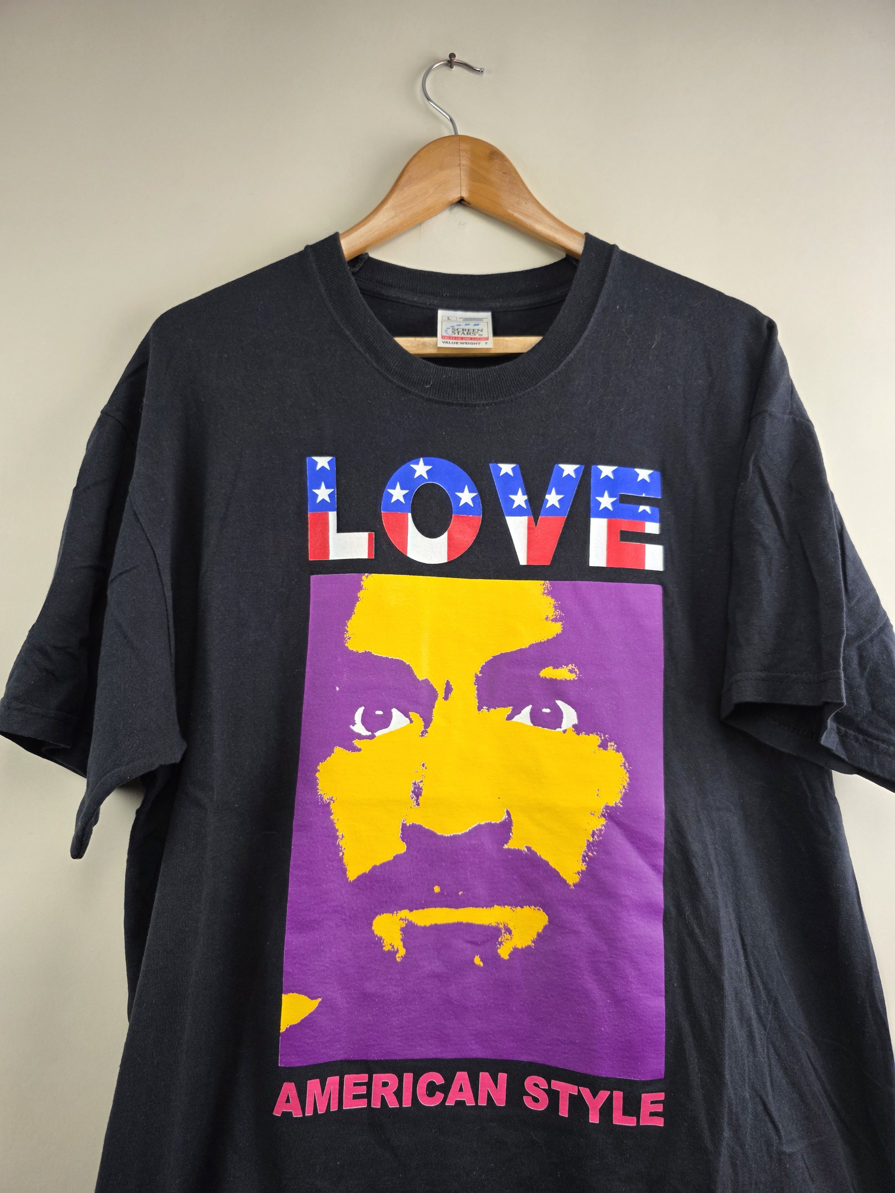 Band Tees × Vintage 90s Kozik Charles Manson Love american style L 22" 29" Size US L / EU 52-54 / 3 - 2 Thumbnail