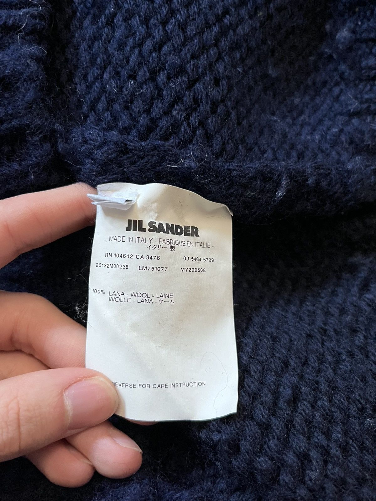 Jil Sander Jil Sander by Raf Simons wool sweater navy grey Size US M / EU 48-50 / 2 - 11 Thumbnail