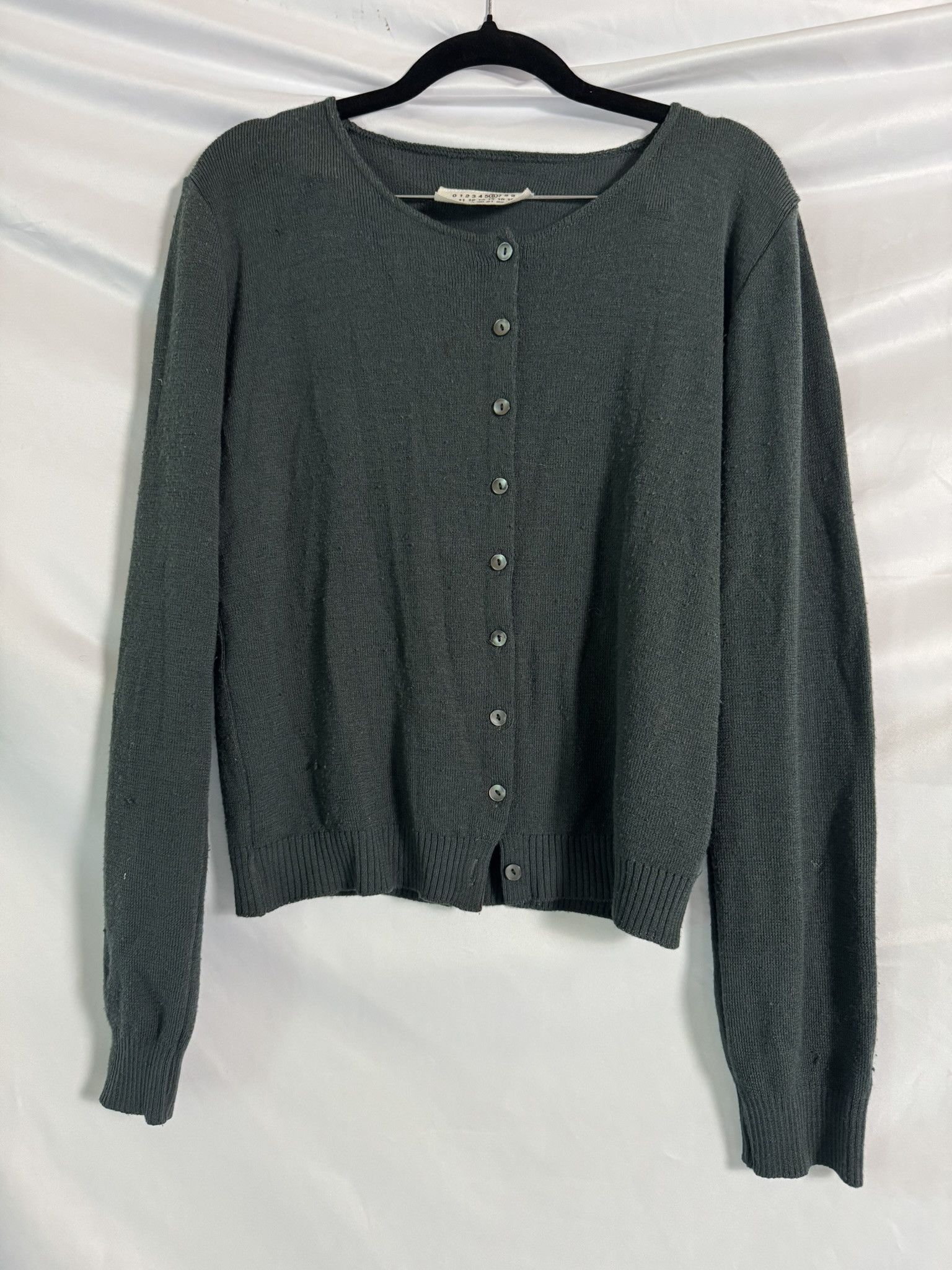 Maison Margiela Vintage Martin Margiela Forest Green Merino/Acrylic Cardigan Size L / US 10 / IT 46 - 1 Thumbnail