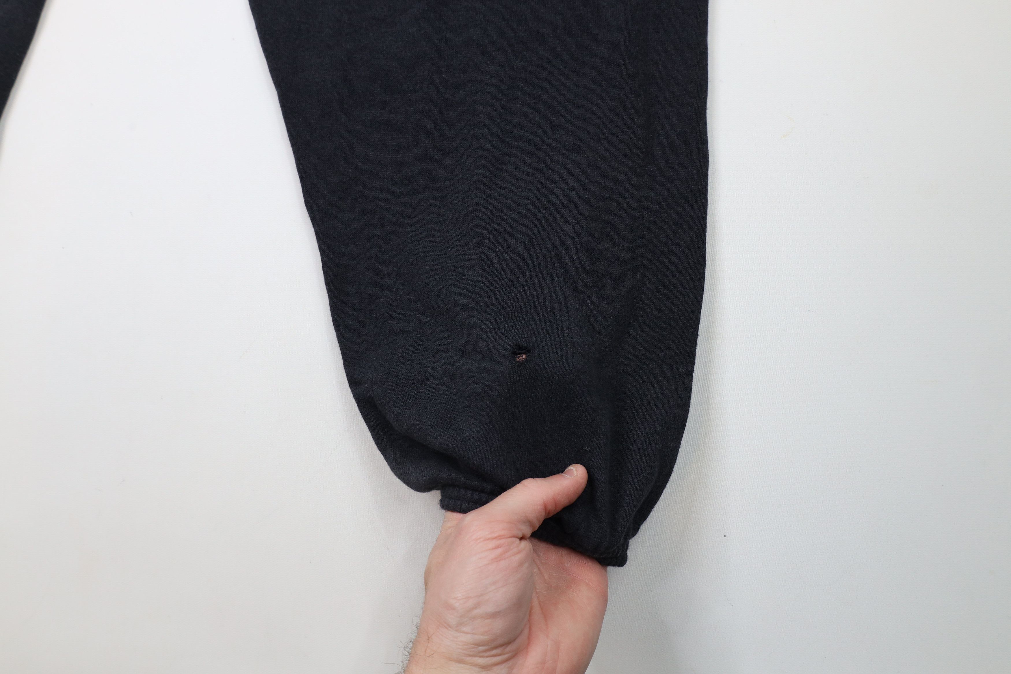 Vintage Vintage 90s Streetwear Blank Sweatpants Joggers Black USA Size 32" / US 10 / IT 46 - 8 Thumbnail