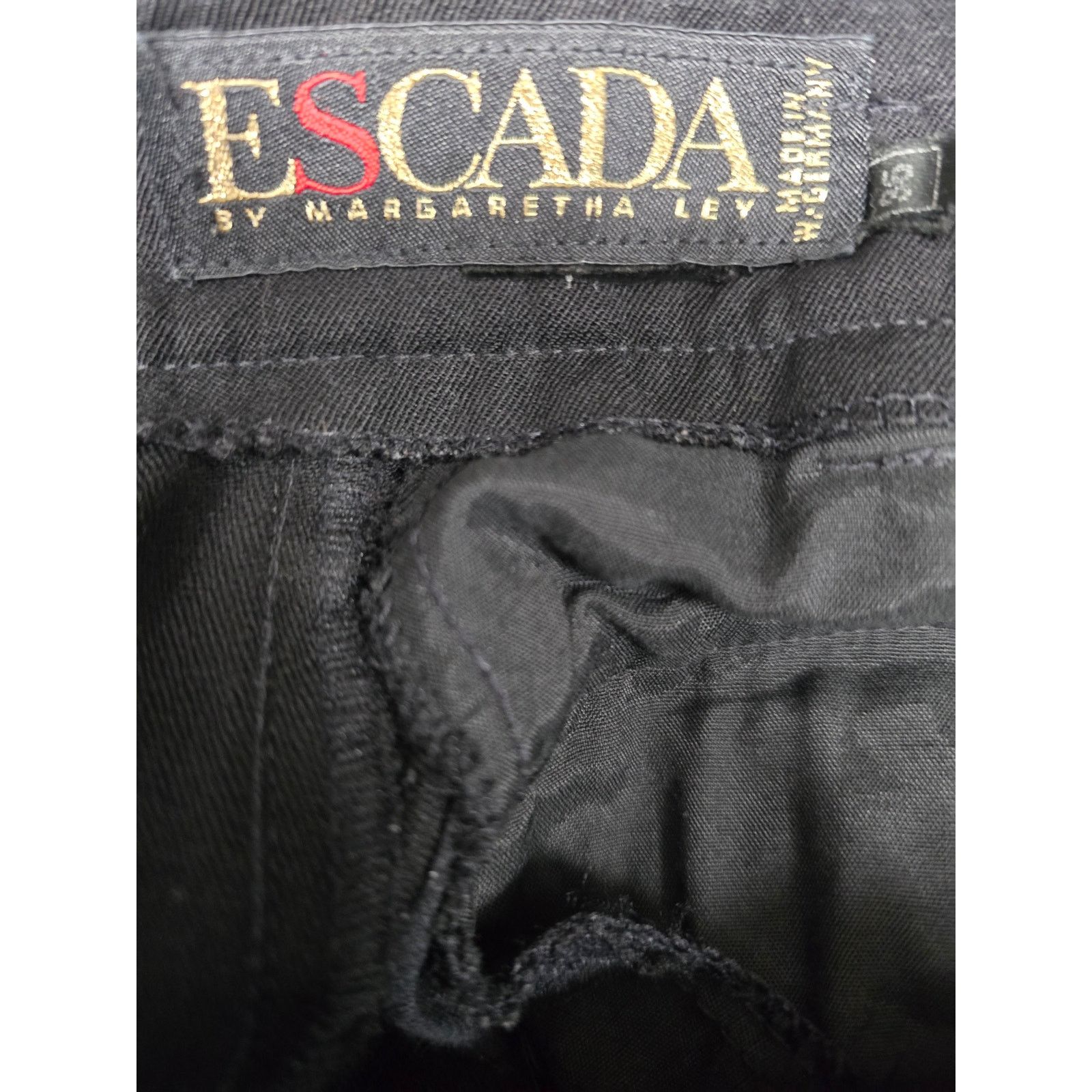 Escada Escada Wide Leg Black Pants, EU Size 36 Size 28" / US 6 / IT 42 - 8 Thumbnail