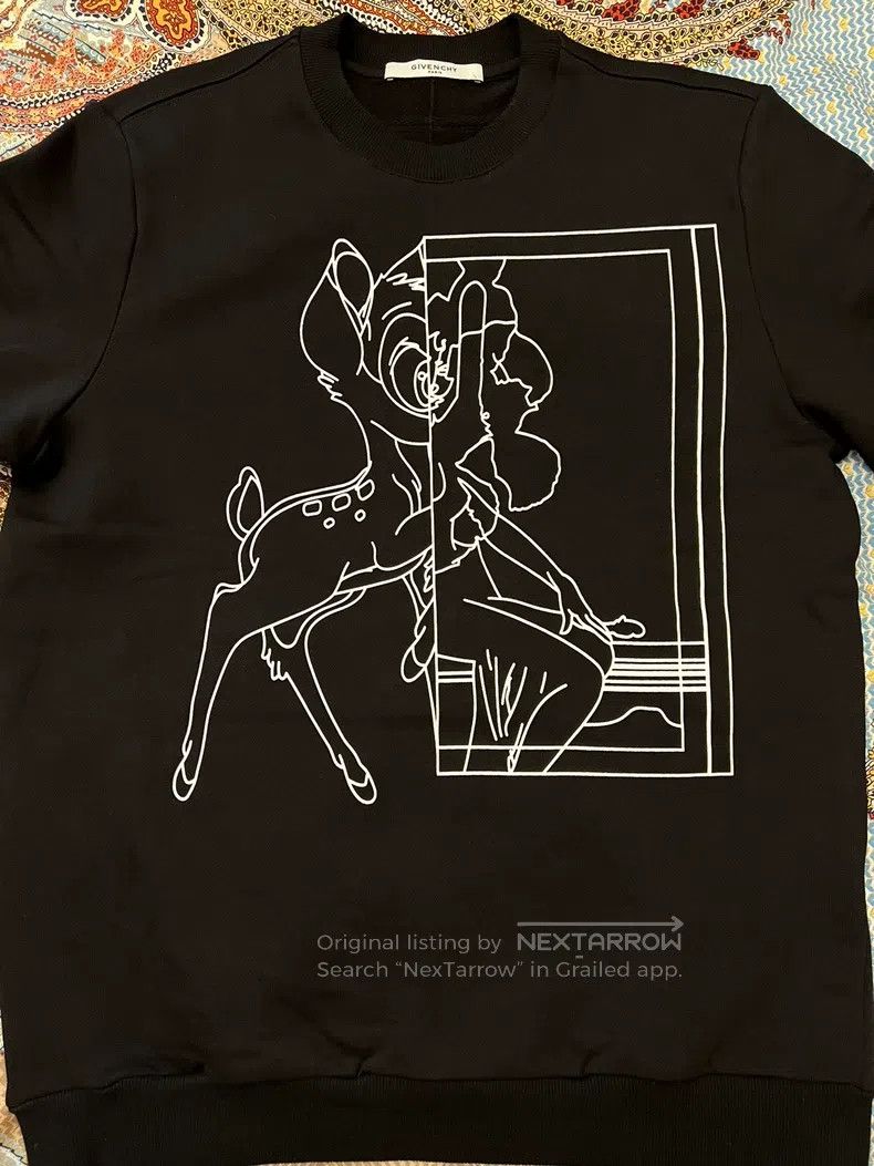 Givenchy Givenchy Sketch deer sweatshirt - black Size US S / EU 44-46 / 1 - 1 Thumbnail
