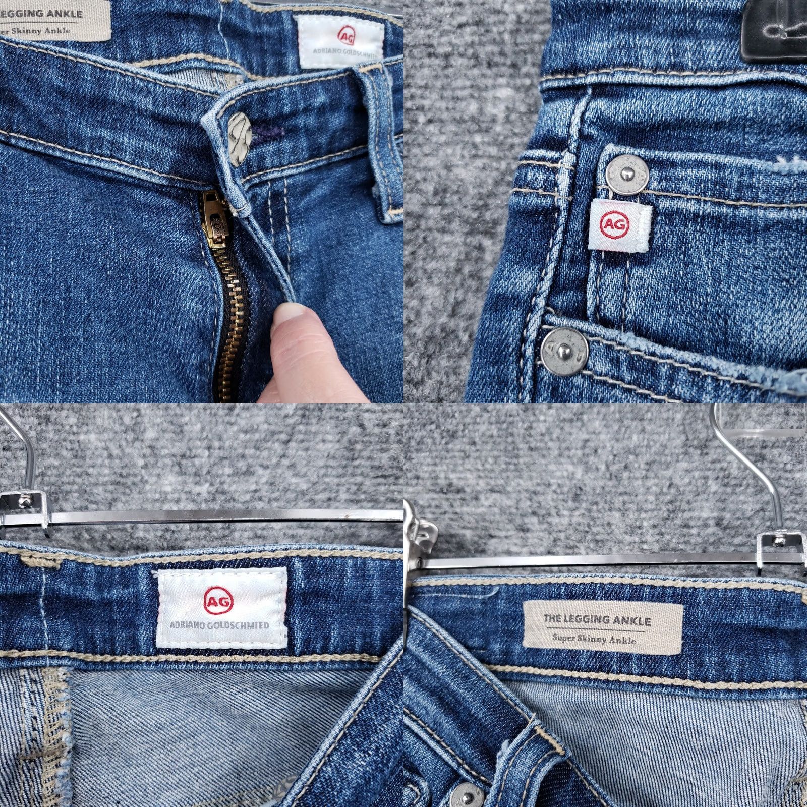 Denime Adelyn Goldschmeid Jegging Womens 28 x 28 Legging Angle Mid Rise Blue Denim Size 28" / US 6 / IT 42 - 8 Thumbnail