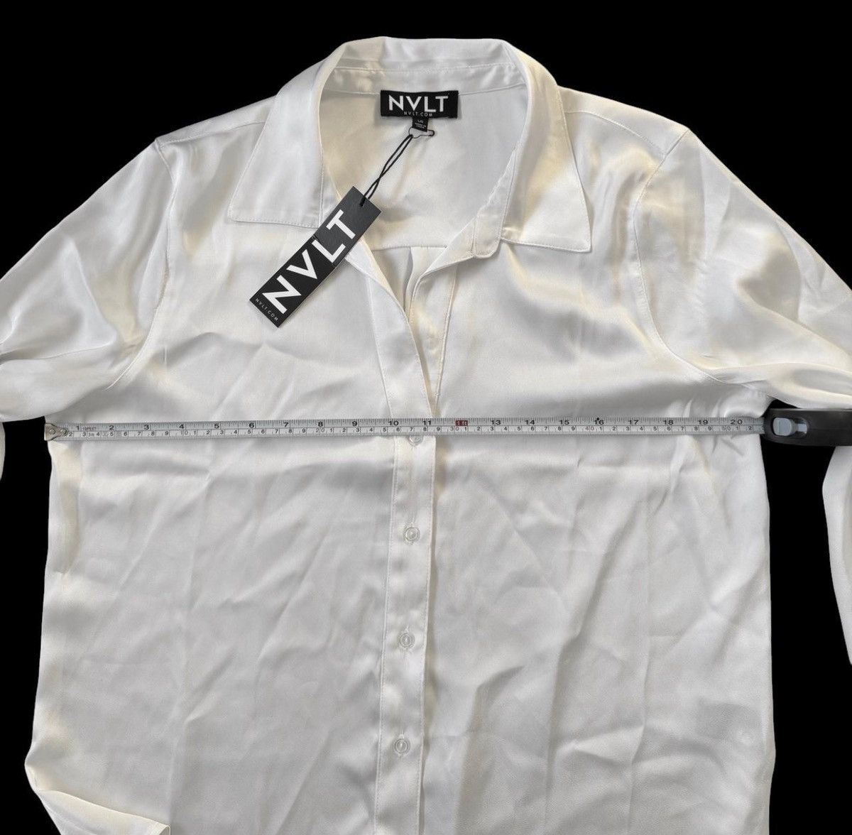 Other NVLT white button-up satin blouse size L Size L / US 10 / IT 46 - 4 Thumbnail
