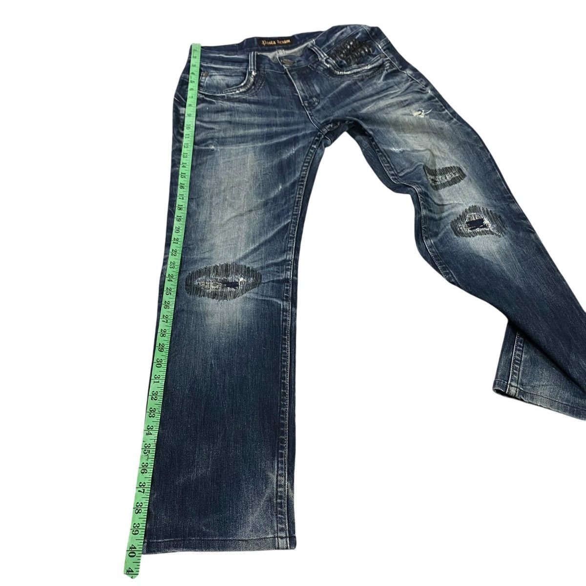 If Six Was Nine × Japanese Brand × Le Grande Bleu (L.G.B.) Pasta Denim Distressed Size 32 Blue Black Colour Size US 32 / EU 48 - 20 Thumbnail