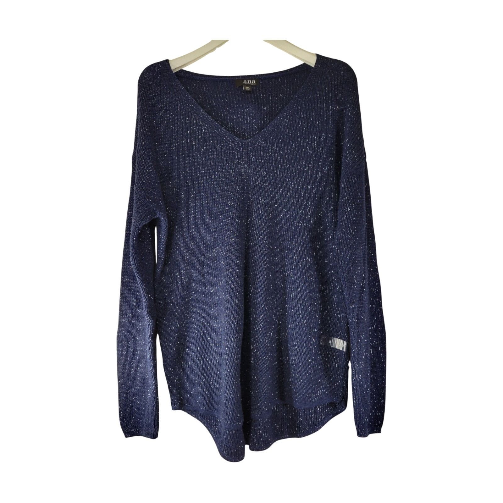 Other ANA Women's XXL Navy Blue Knit Sparkled Pullover Sweater Size XXL / US 16-18 / IT 52-54 - 1 Thumbnail